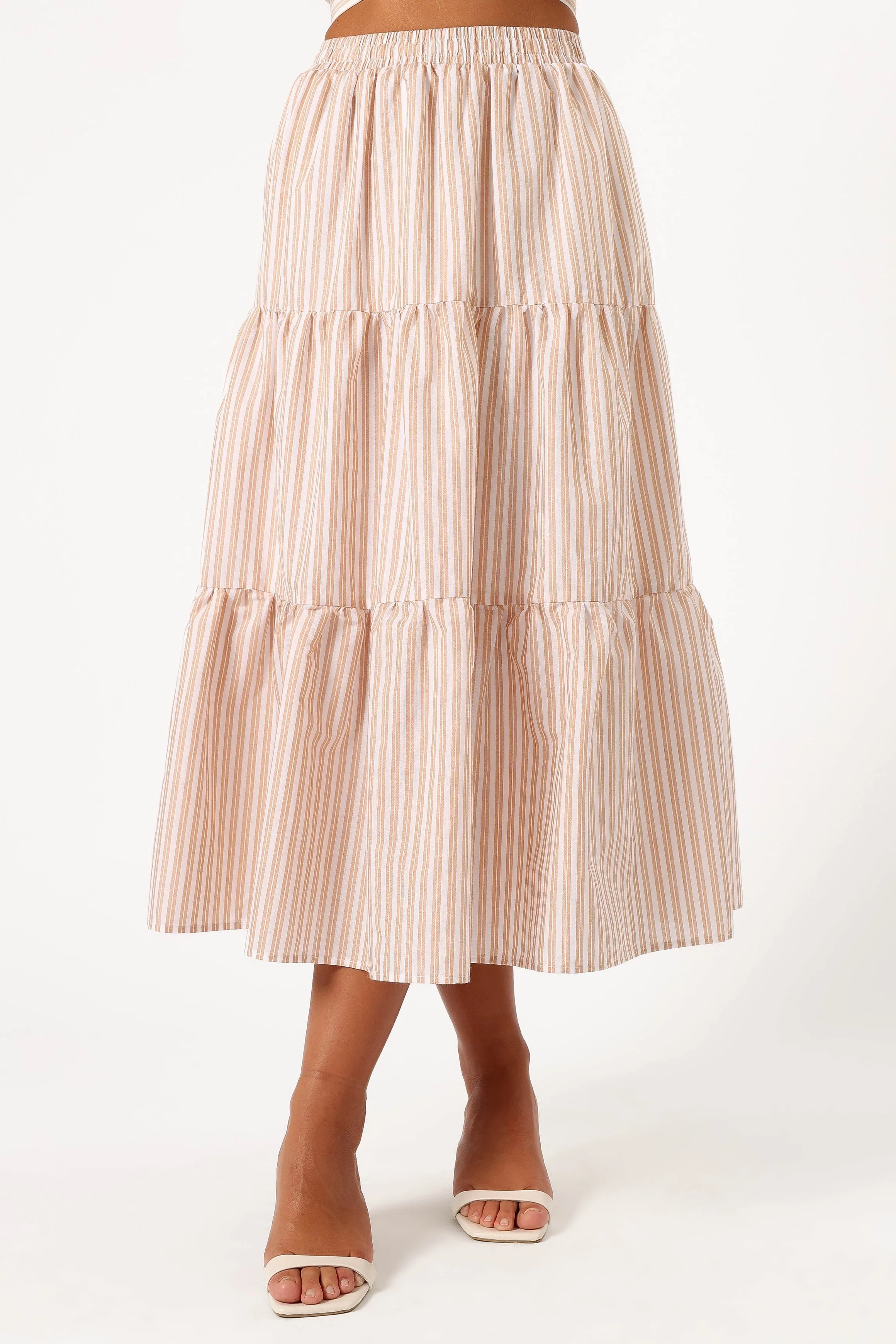 Emilia Midi Skirt - Beige Ivory sold by Petal & Pup product image thumbnail 2
