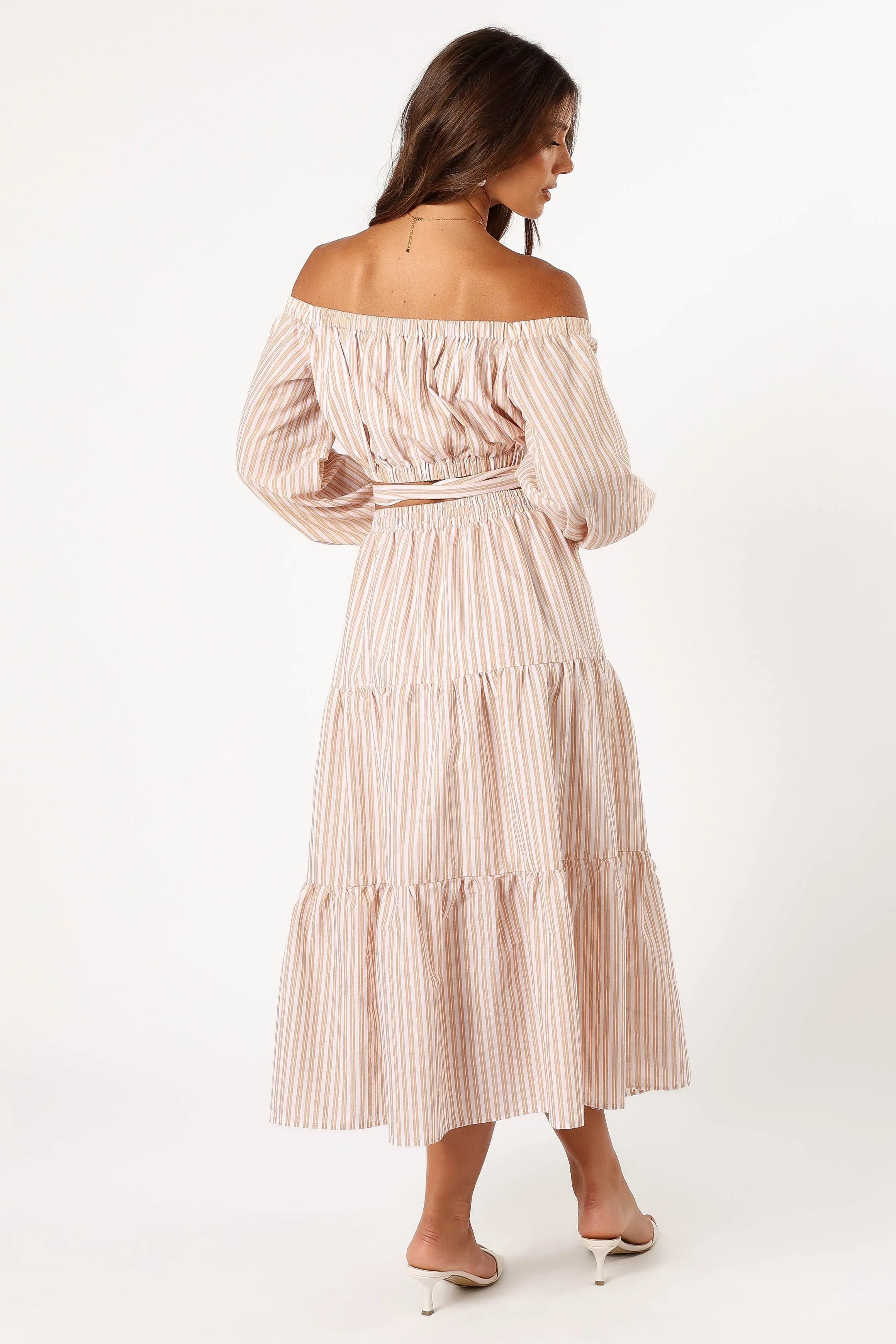 Emilia Midi Skirt - Beige Ivory sold by Petal & Pup product image thumbnail 5