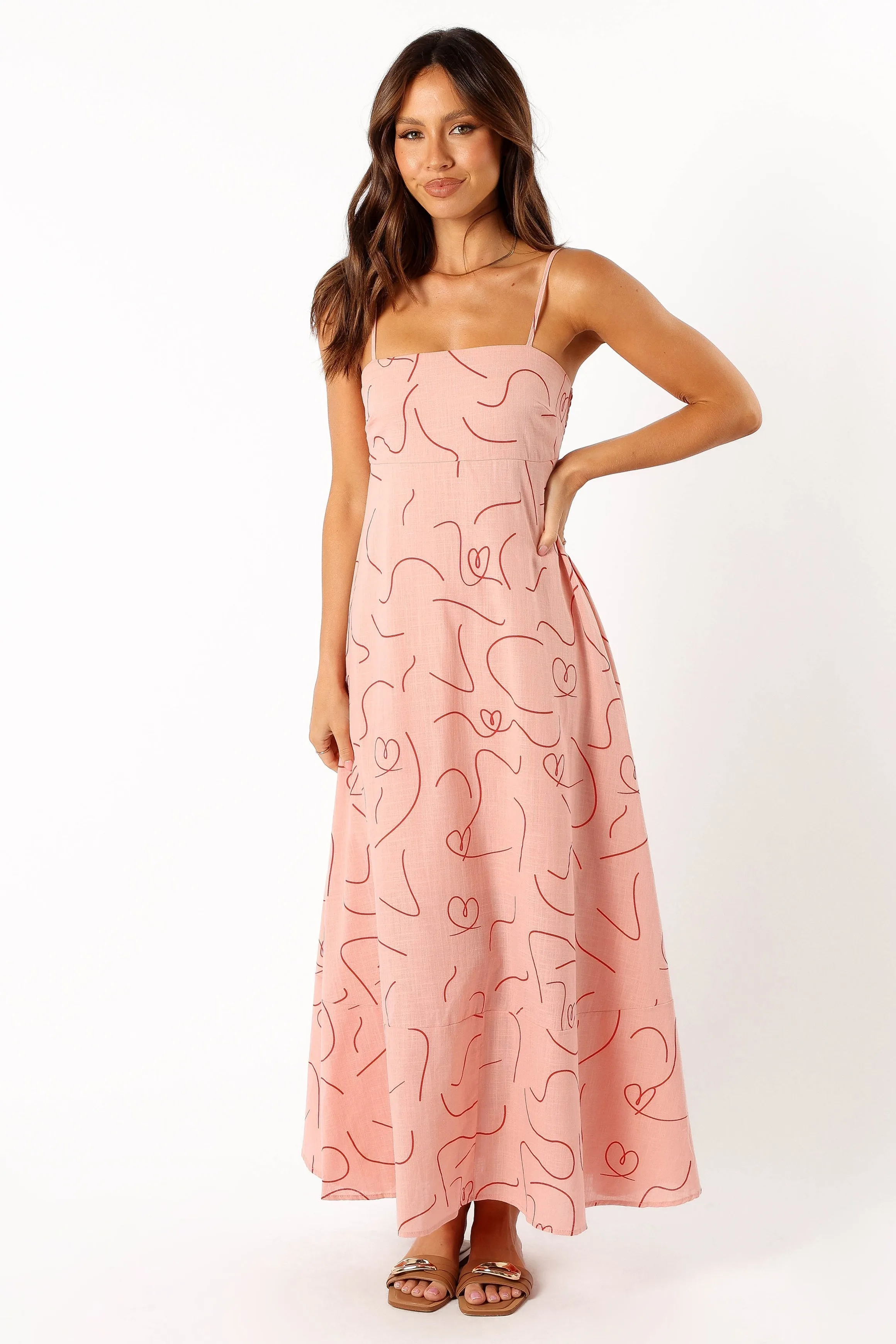 Brea Maxi Dress - Pink Swirl sold by Petal & Pup
