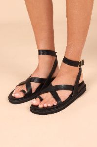 Zinnia Sandal - Black sold by Petal & Pup