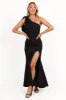 Charmed One Shoulder Midi Dress - Black sold by Petal & Pup