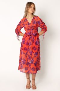 Hallie Midi Dress - Red Wine sold by Petal & Pup