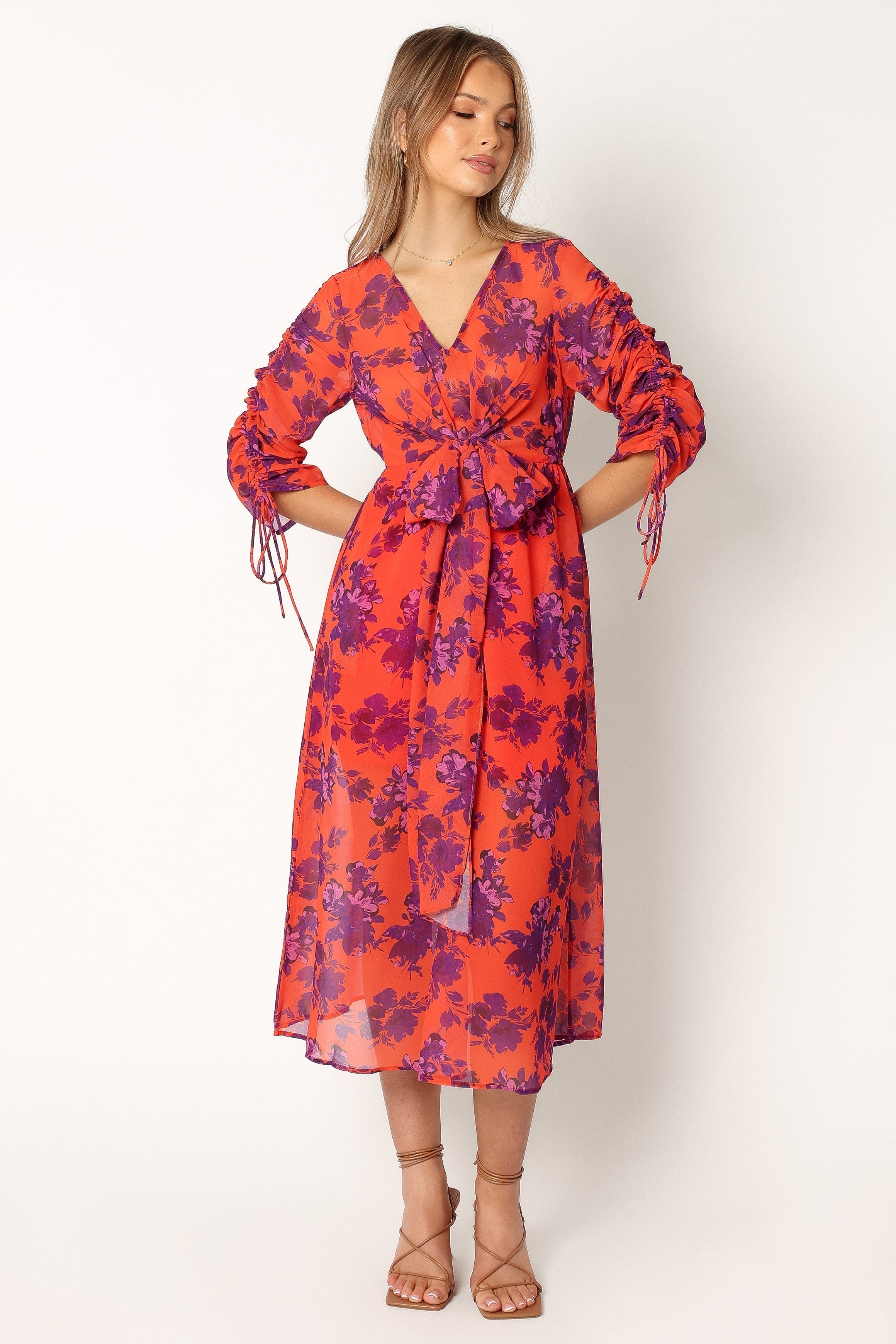 Hallie Midi Dress - Red Wine sold by Petal & Pup product image thumbnail 2