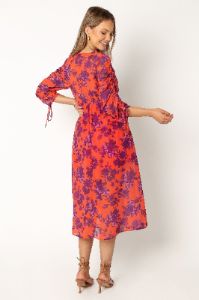 Hallie Midi Dress - Red Wine sold by Petal & Pup