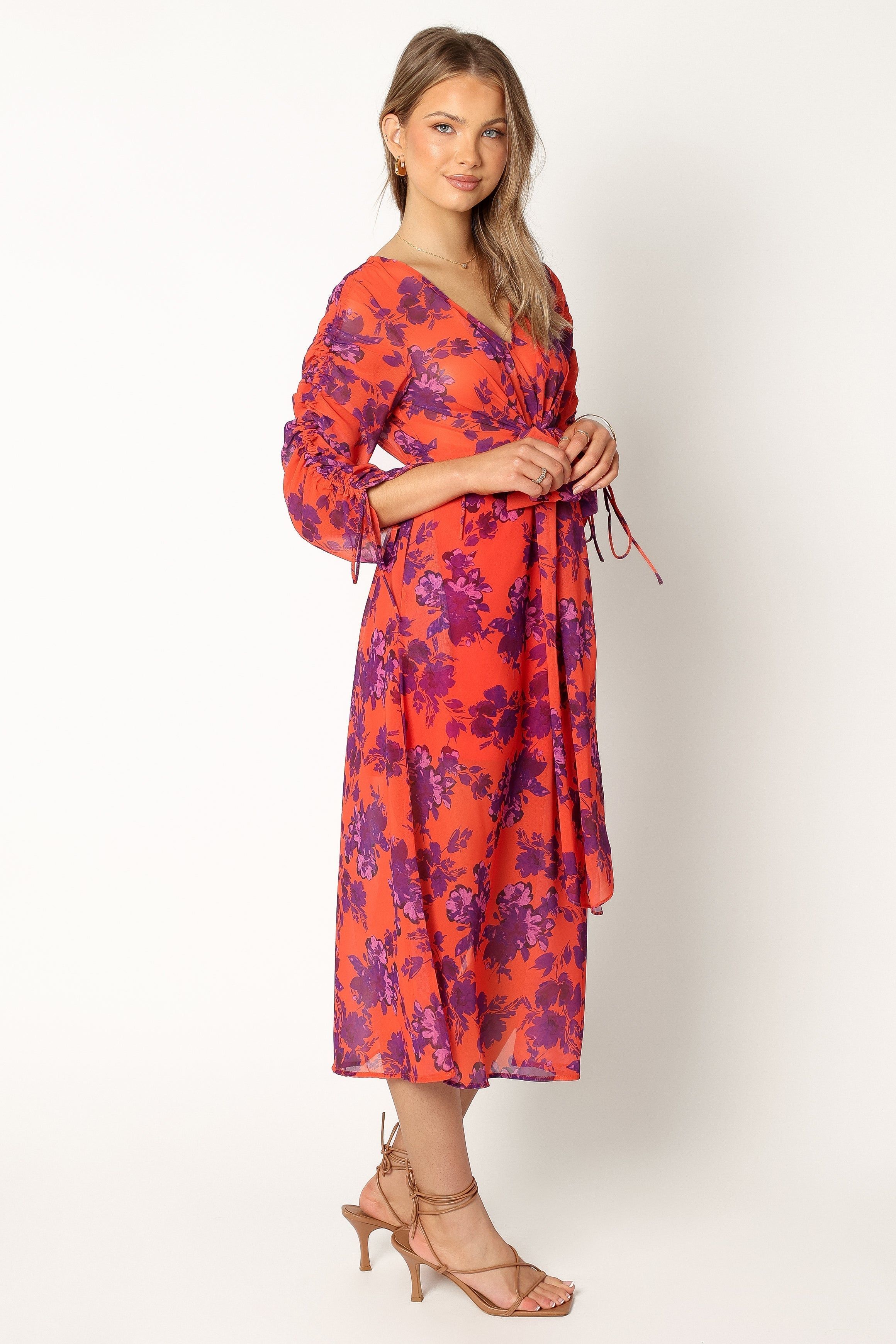 Hallie Midi Dress - Red Wine sold by Petal & Pup product image thumbnail 3