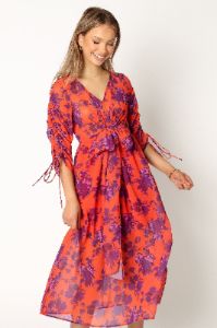 Hallie Midi Dress - Red Wine sold by Petal & Pup
