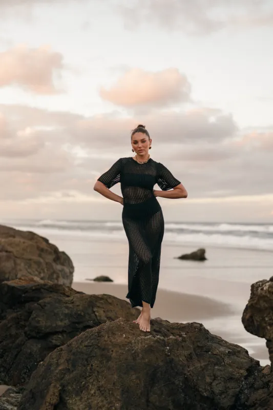 Hollie Maxi Dress - Black sold by Petal & Pup