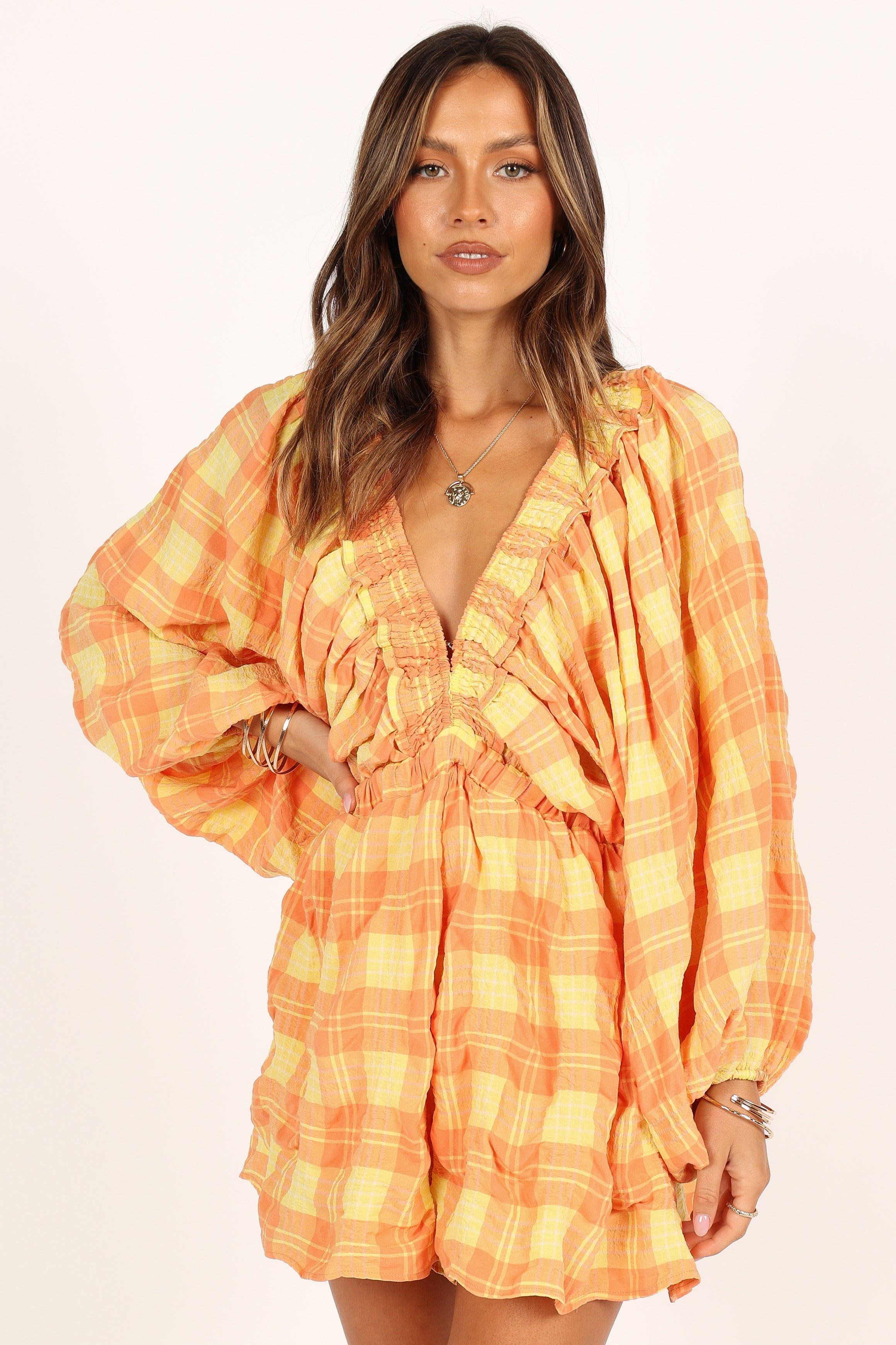 Eloise Batwing Romper - Orange sold by Petal & Pup product image thumbnail 7