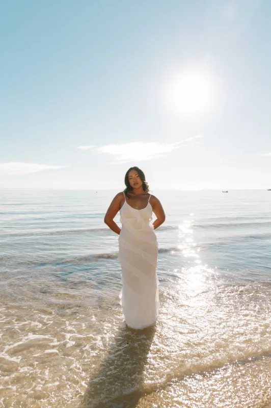 Ciao Ruffles Maxi Dress - Cloud White sold by Petal & Pup