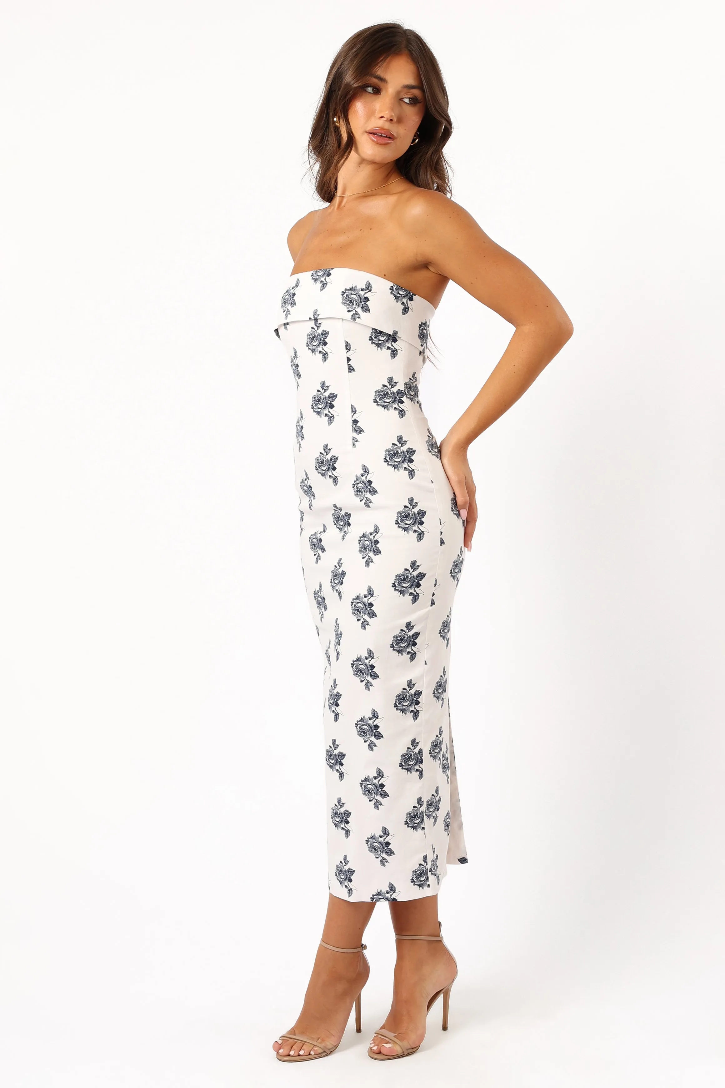 Toni Strapless Midi Dress - Off White sold by Petal & Pup product image thumbnail 5