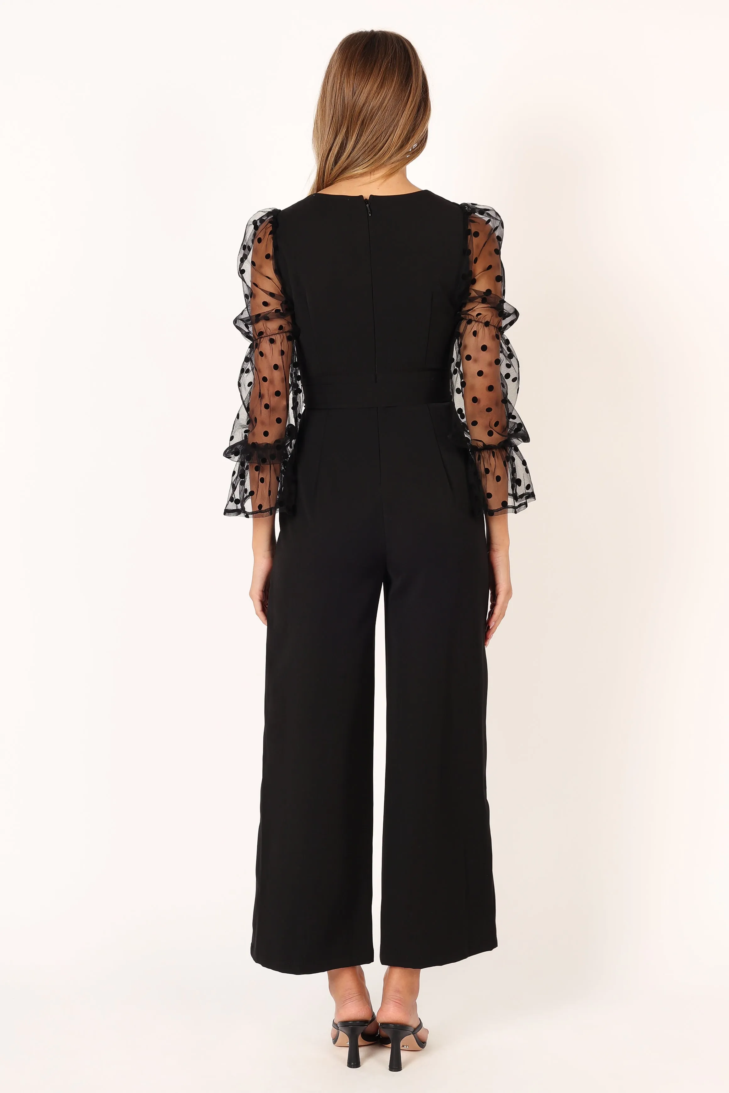 Tamika Mesh Sleeve Jumpsuit - Black sold by Petal & Pup product image thumbnail 5