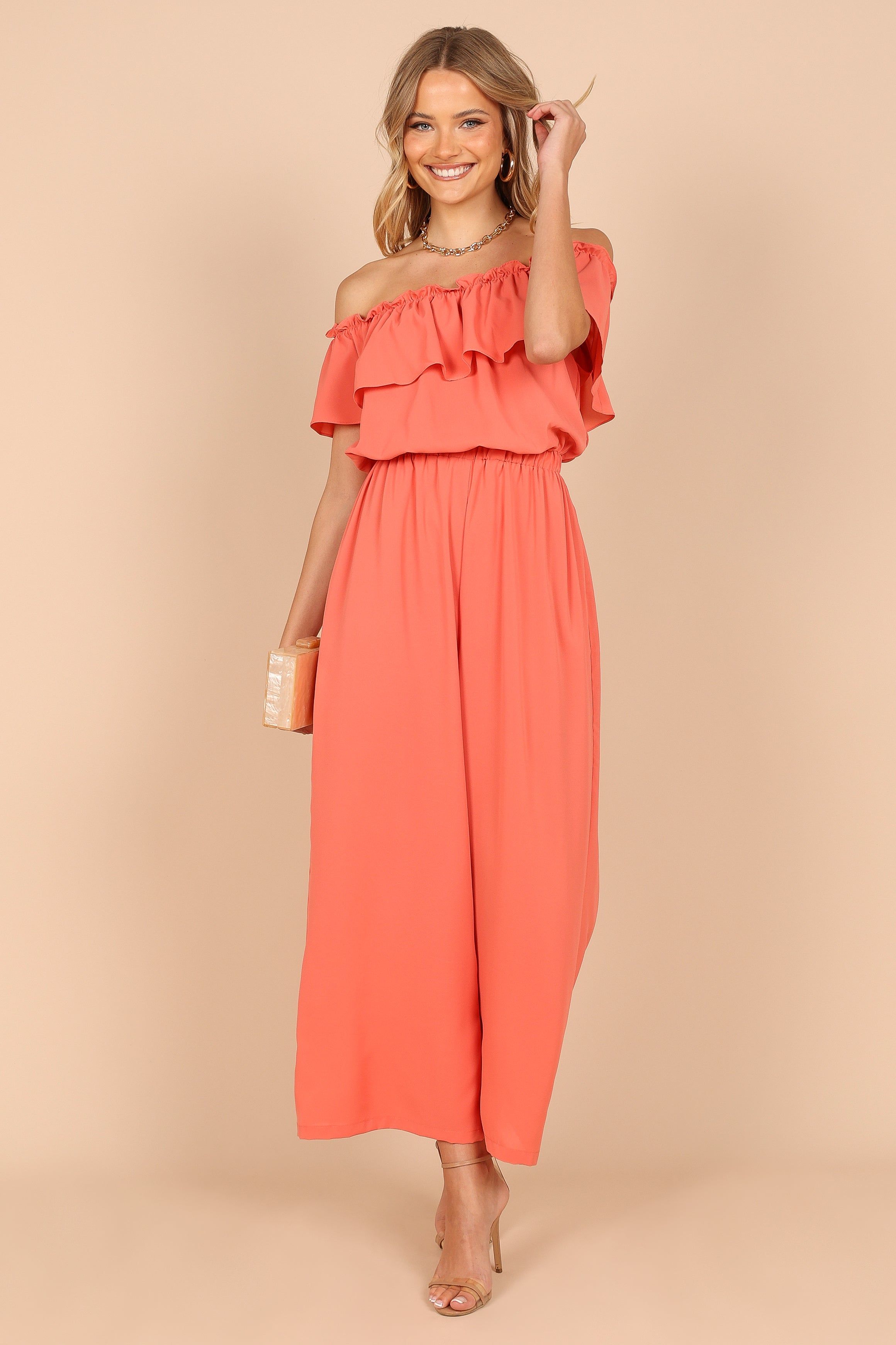 Sessi Jumpsuit - Coral sold by Petal & Pup product image thumbnail 5