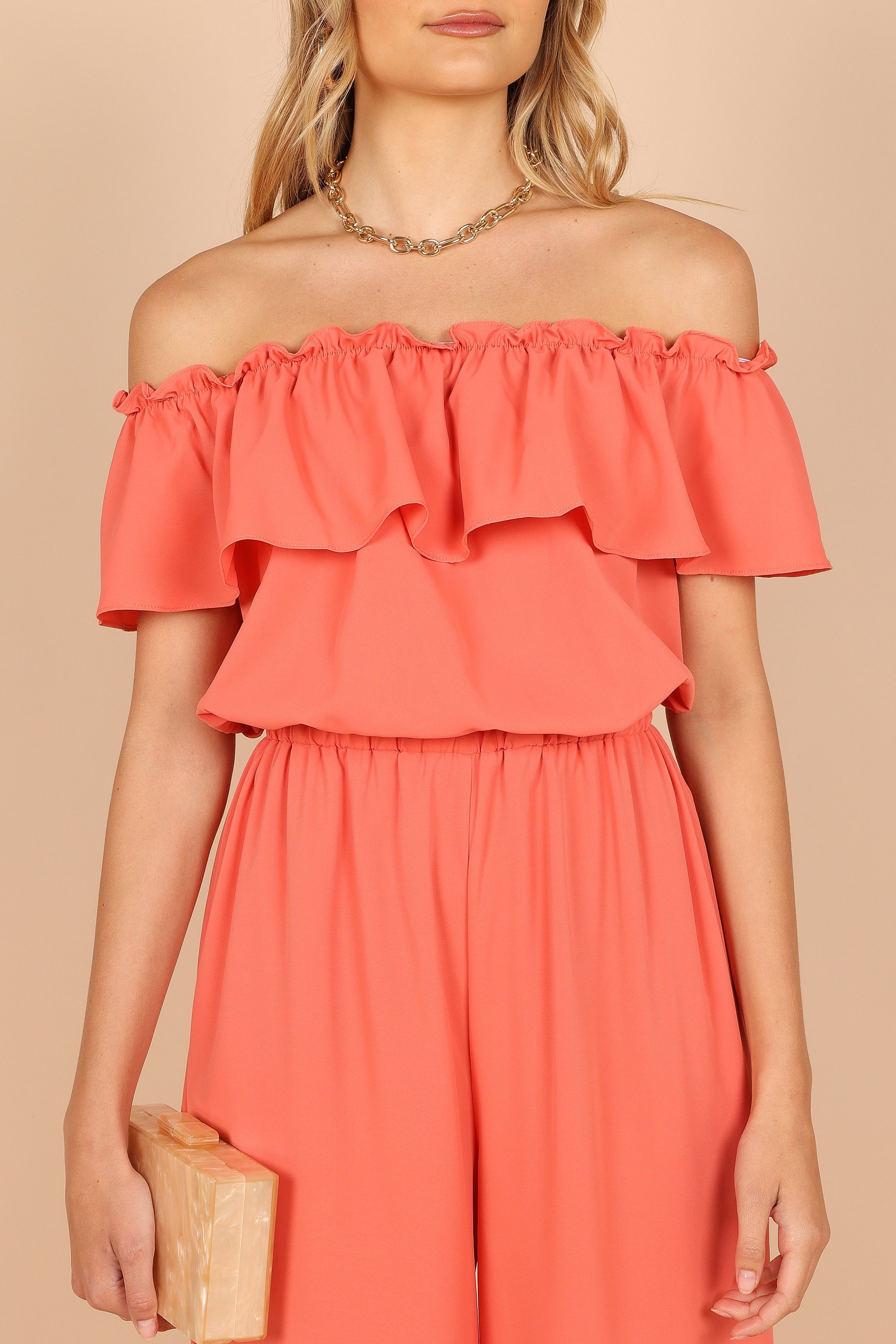 Sessi Jumpsuit - Coral sold by Petal & Pup product image thumbnail 2