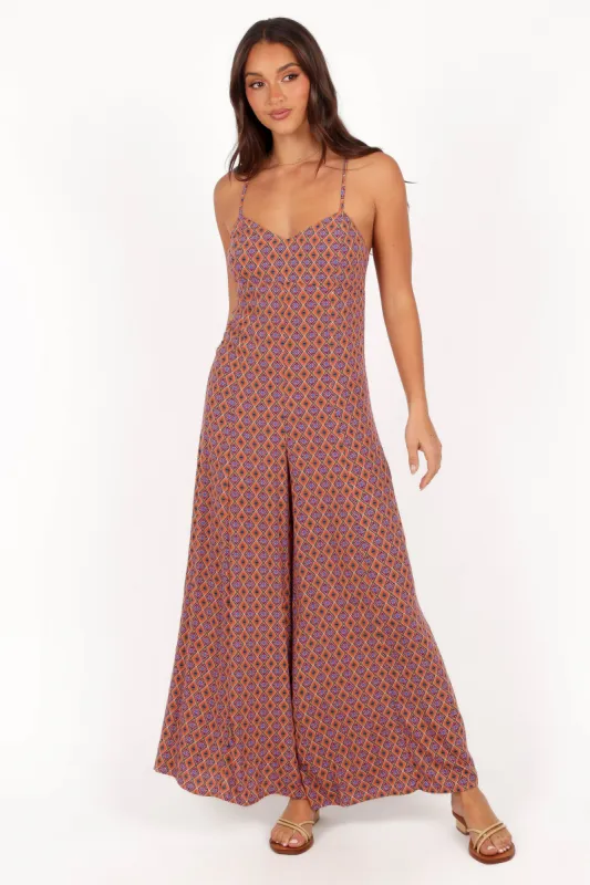 Harlee Wide Leg Jumpsuit - Orange sold by Petal & Pup