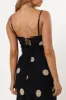 Ollie Midi Polka Dot Dress - Black/Cream sold by Petal & Pup