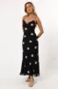 Ollie Midi Polka Dot Dress - Black/Cream sold by Petal & Pup