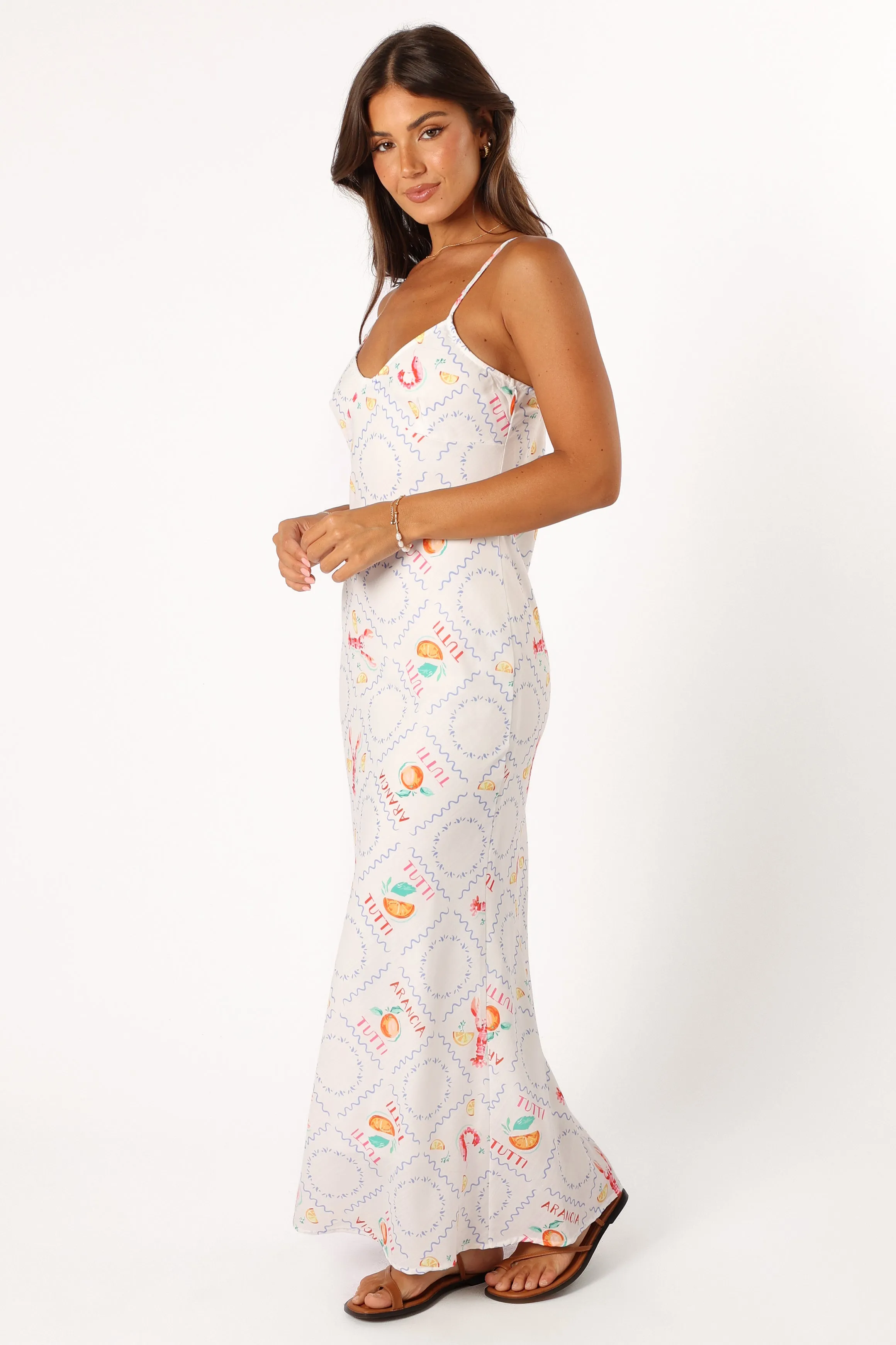 Surri Midi Slip Dress - White sold by Petal & Pup product image thumbnail 5