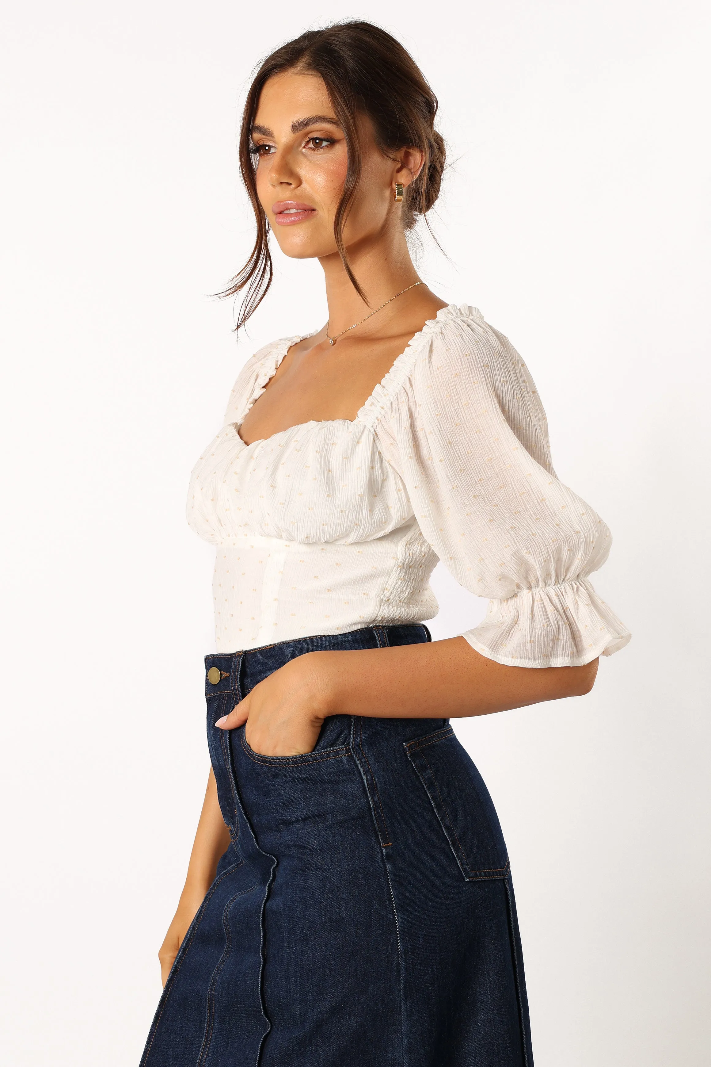 Lily Top - Ivory sold by Petal & Pup product image thumbnail 3