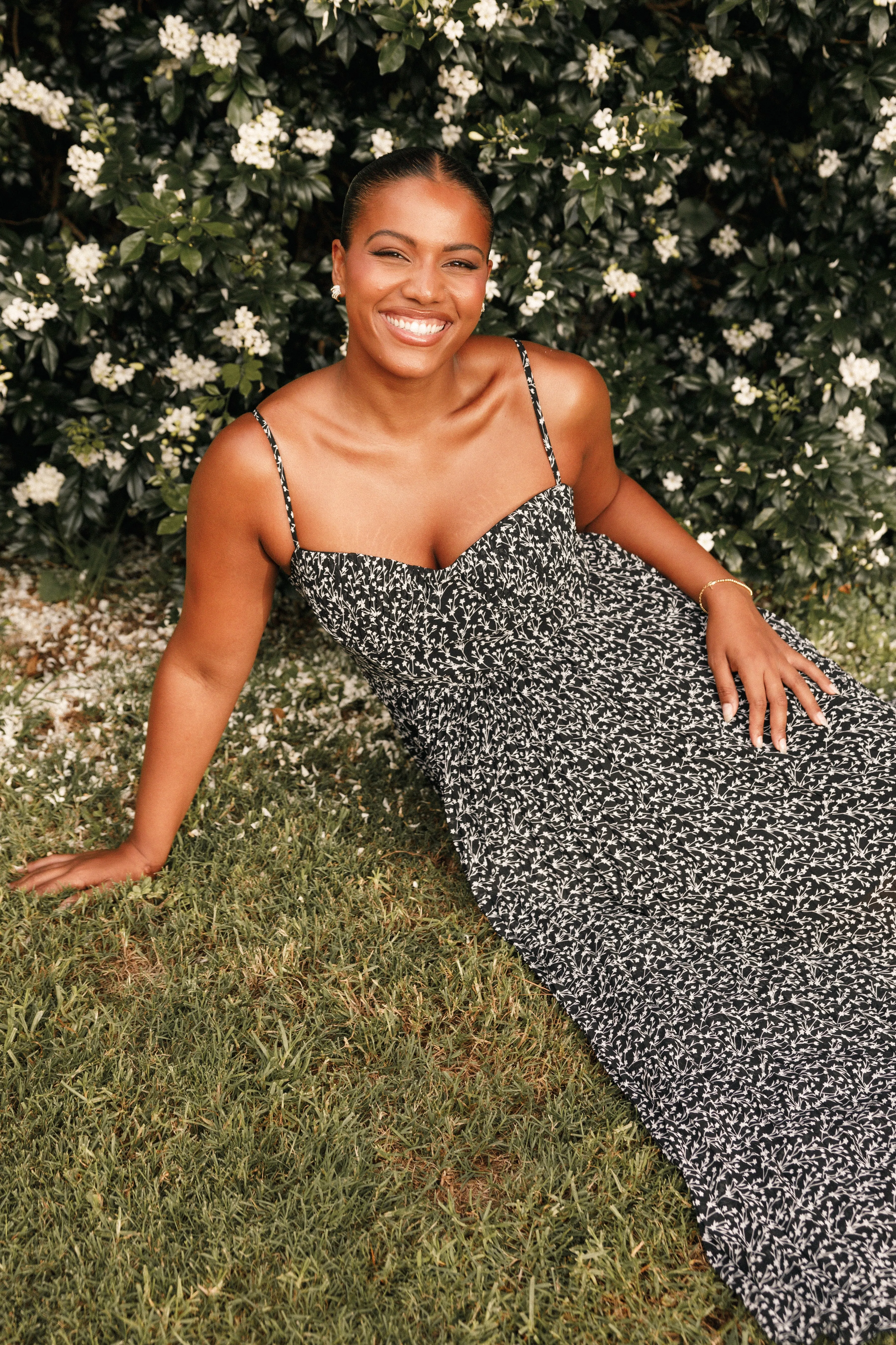 Achanti Pleated Maxi Dress - Black Floral sold by Petal & Pup product image thumbnail 2