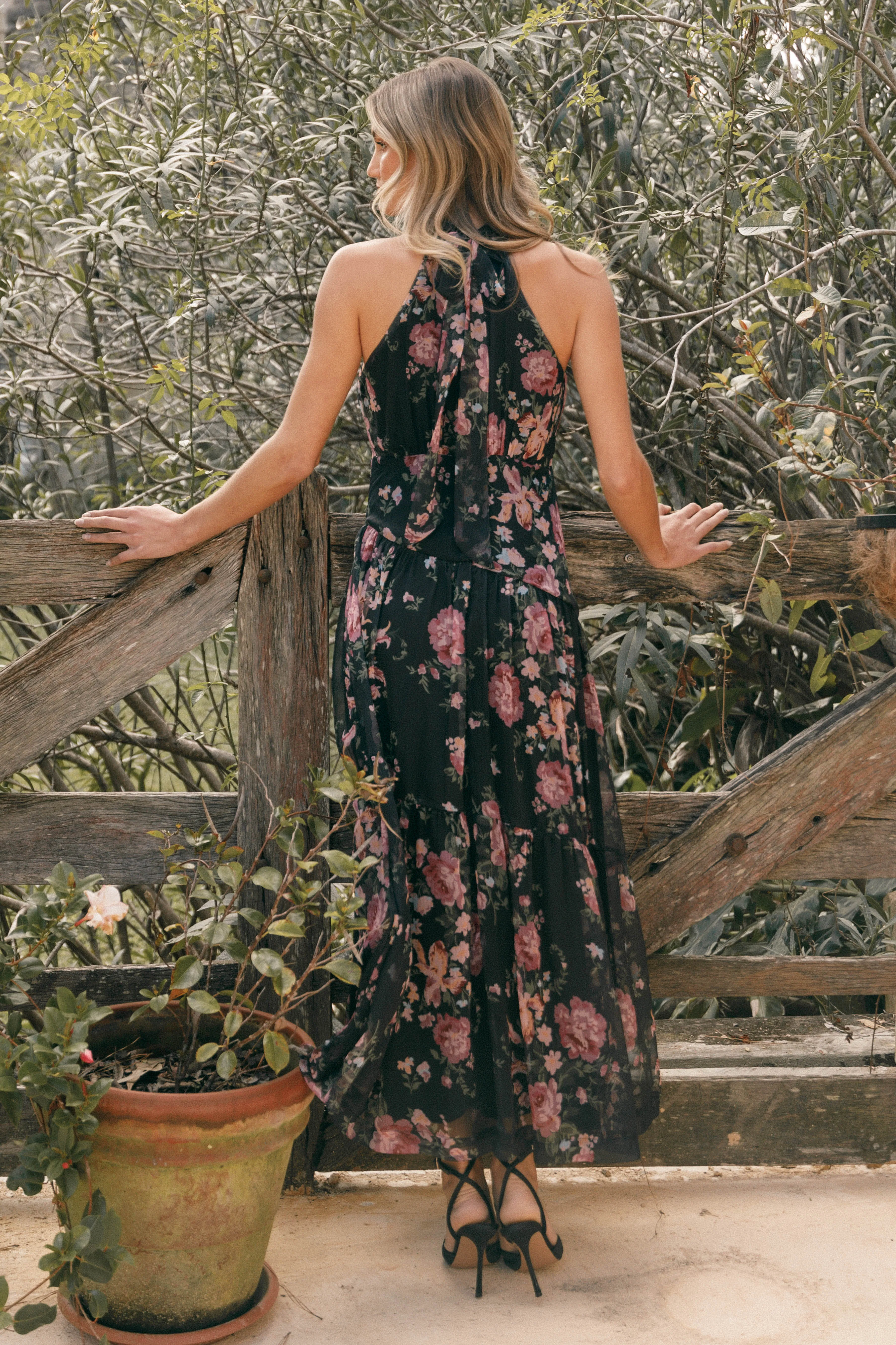 Eden Maxi Dress - Black Floral sold by Petal & Pup product image thumbnail 2