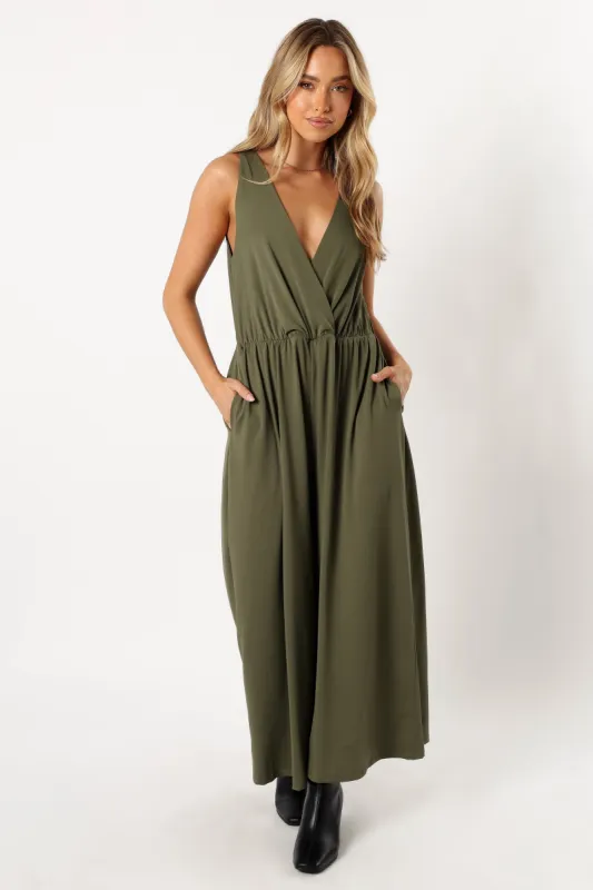 Miya Jumpsuit - Olive sold by Petal & Pup