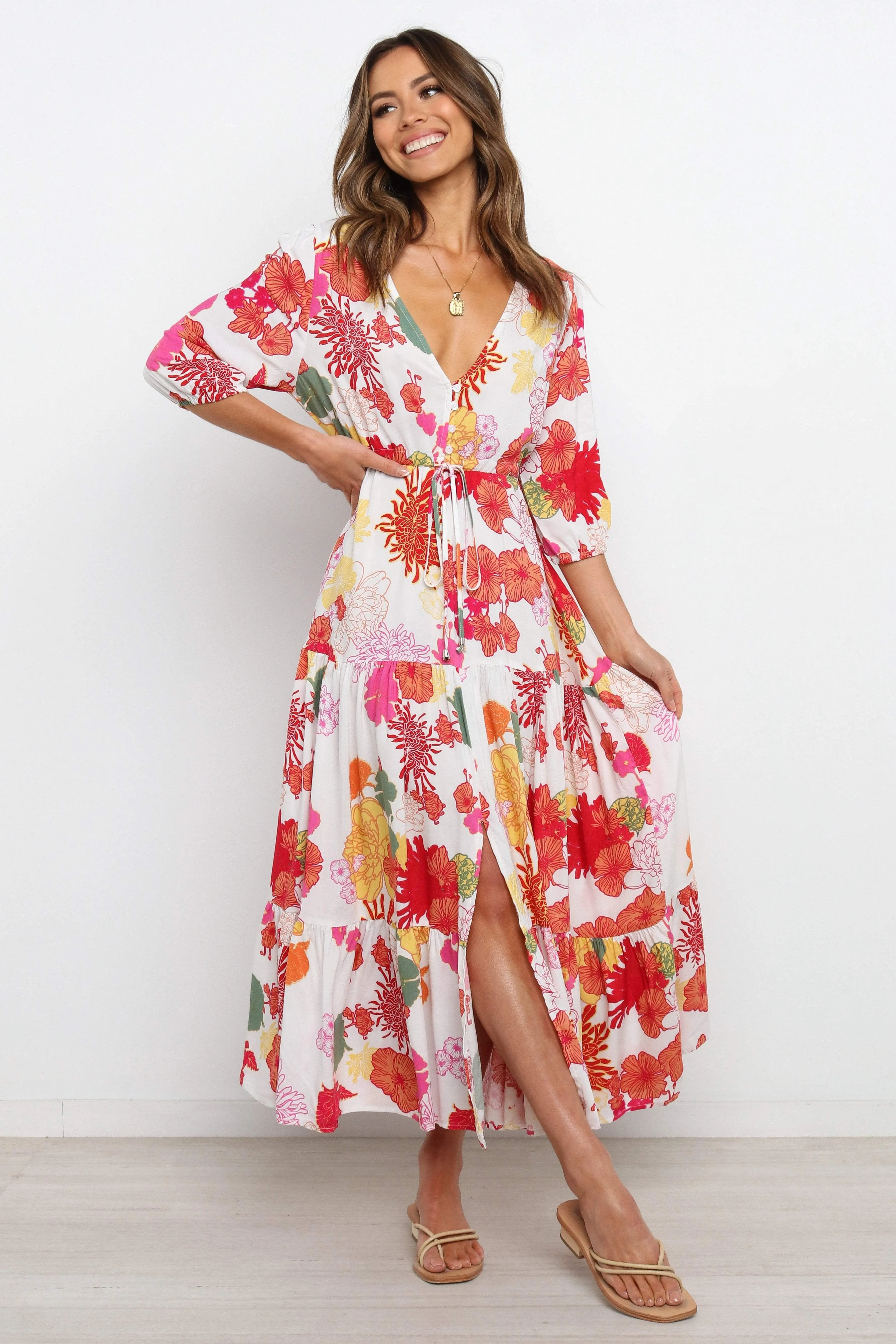 Dumont Dress - White sold by Petal & Pup