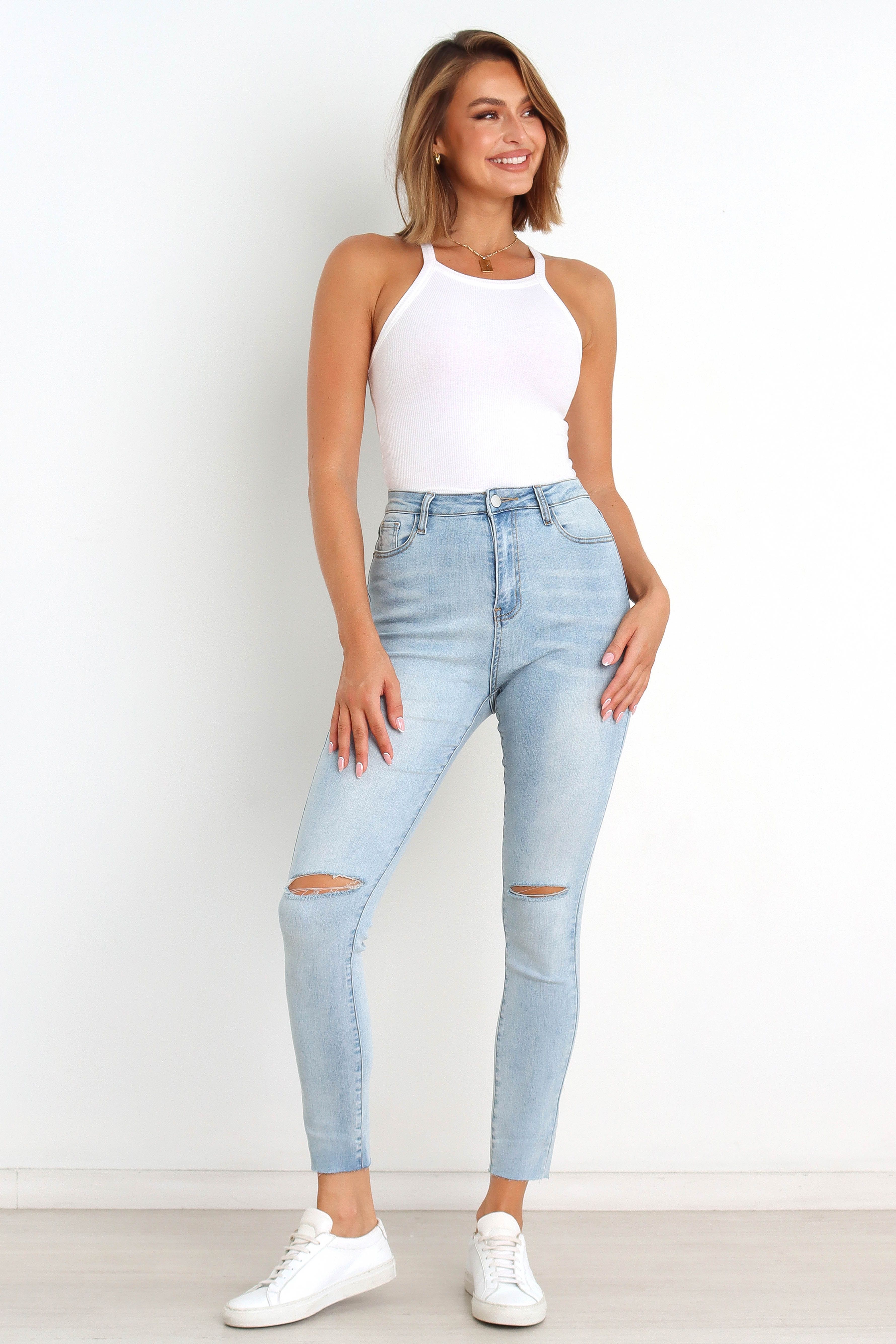 Hadie Jeans - Light Blue Wash sold by Petal & Pup product image thumbnail 3