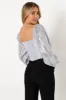 Nyra Rose Detail Top - Silver sold by Petal & Pup