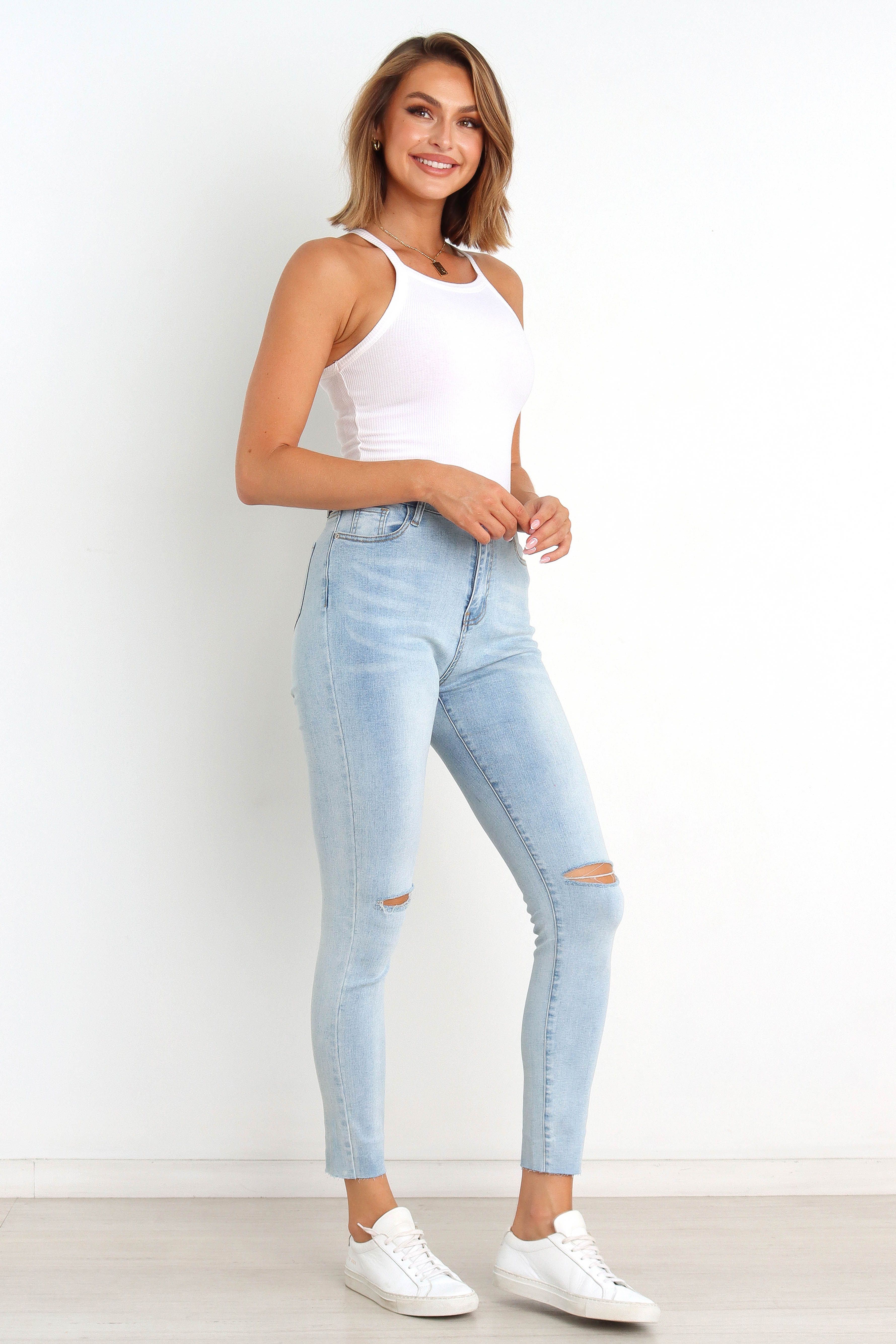Hadie Jeans - Light Blue Wash sold by Petal & Pup product image thumbnail 4