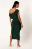 Santiago Off Shoulder Midi Dress - Emerald sold by Petal & Pup