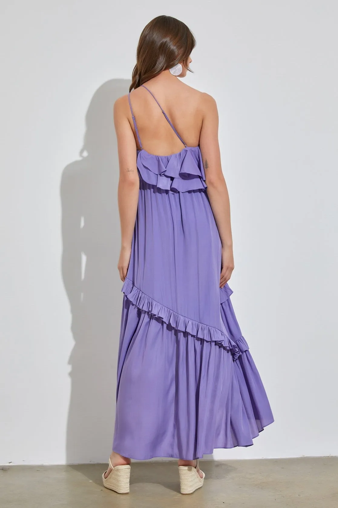 Fiorda One Shoulder Midi Dress - Lilac sold by Petal & Pup product image thumbnail 3