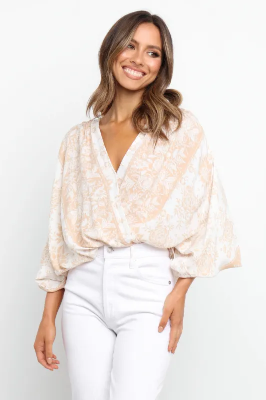 Barbra Top - Beige sold by Petal & Pup