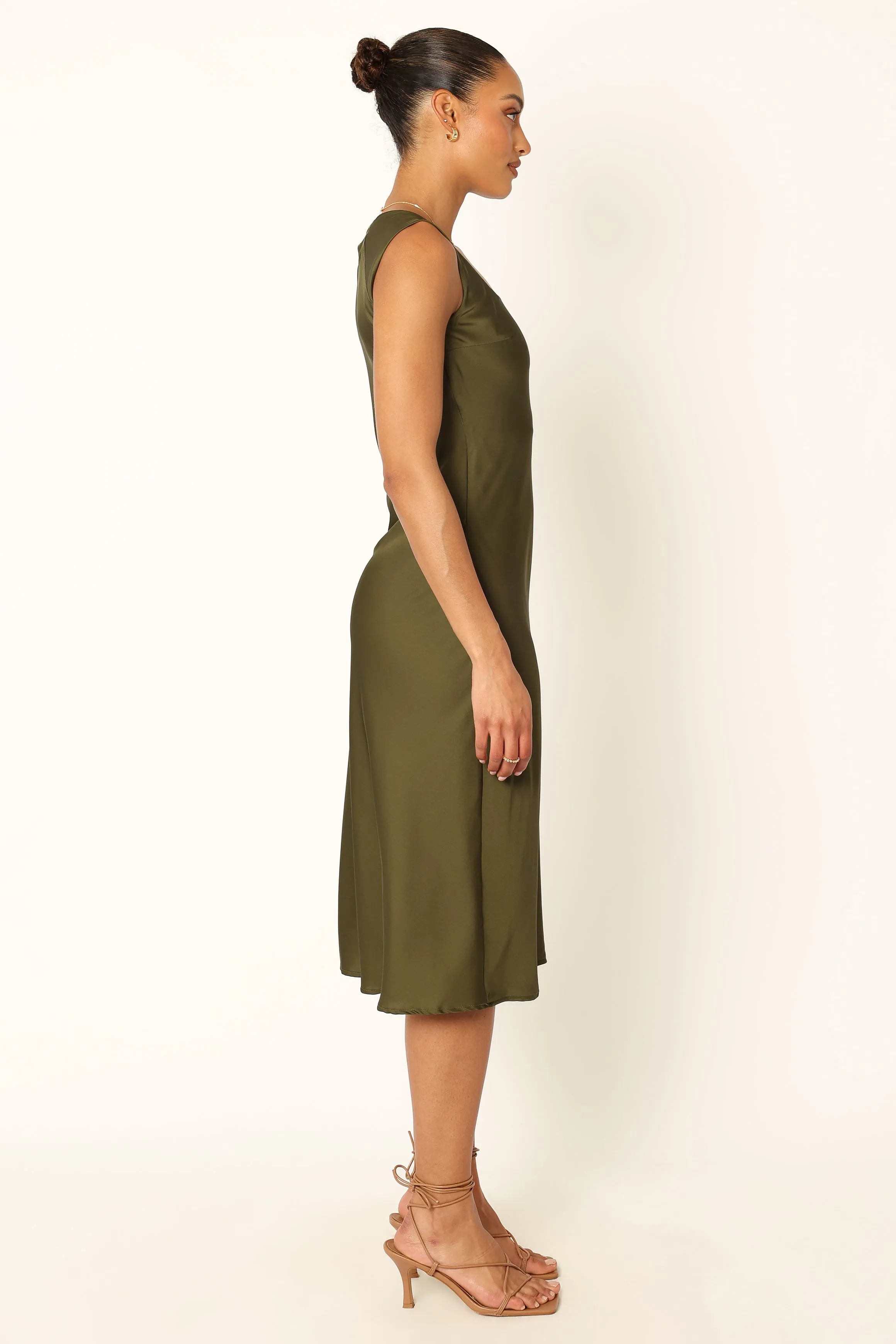 Natalia Mid Slip Dress - Olive sold by Petal & Pup product image thumbnail 5