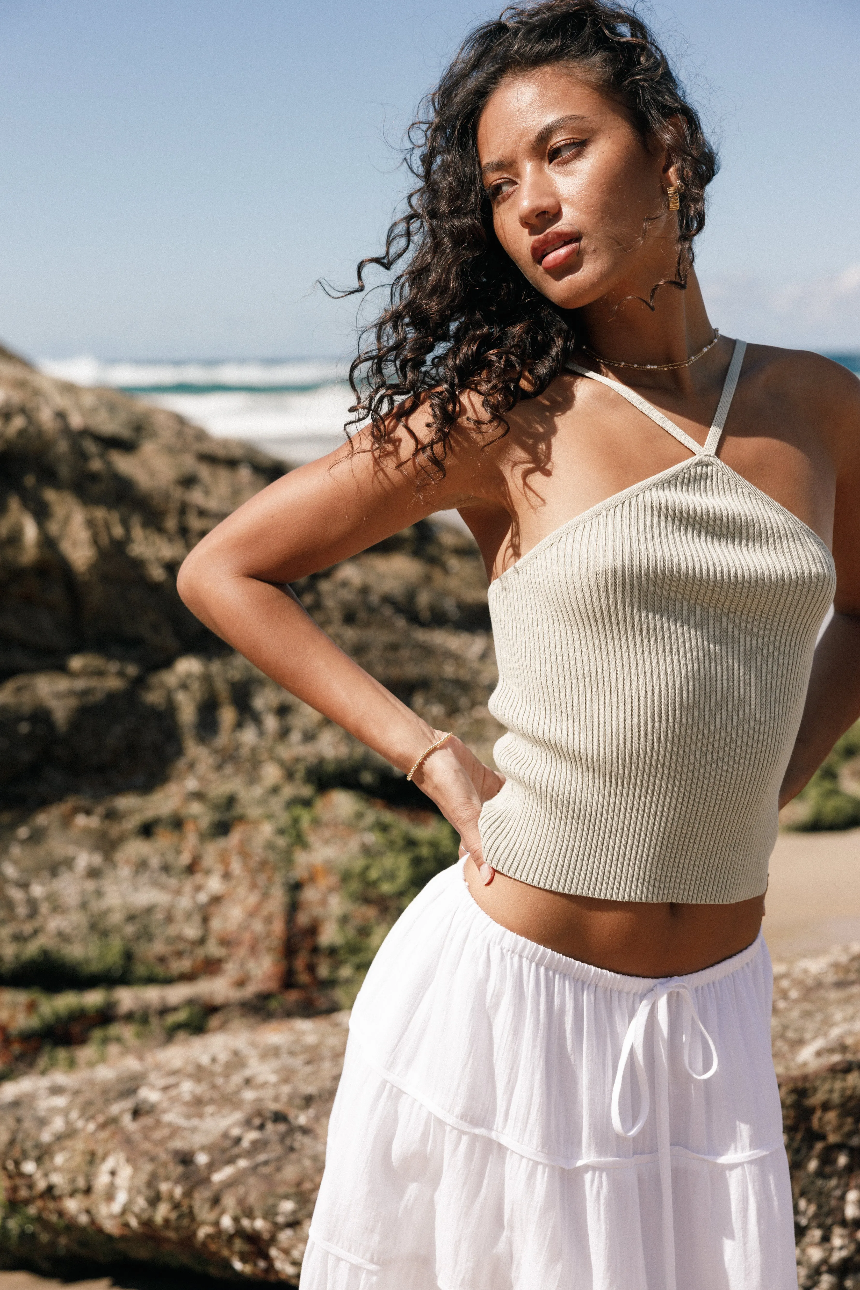 Lyles Knit Top - Avocado sold by Petal & Pup