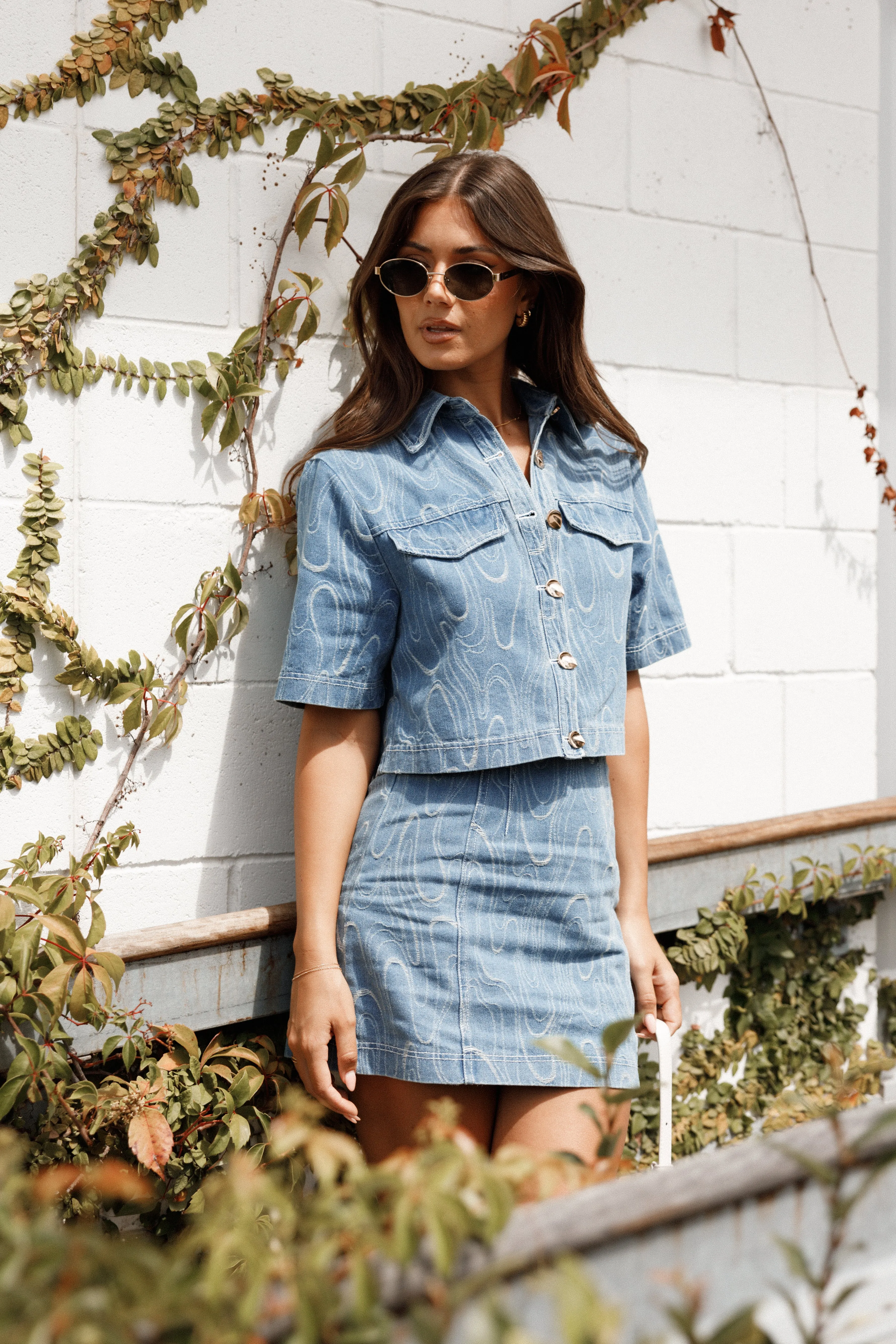 Tammy Two Piece Set - Blue Denim sold by Petal & Pup