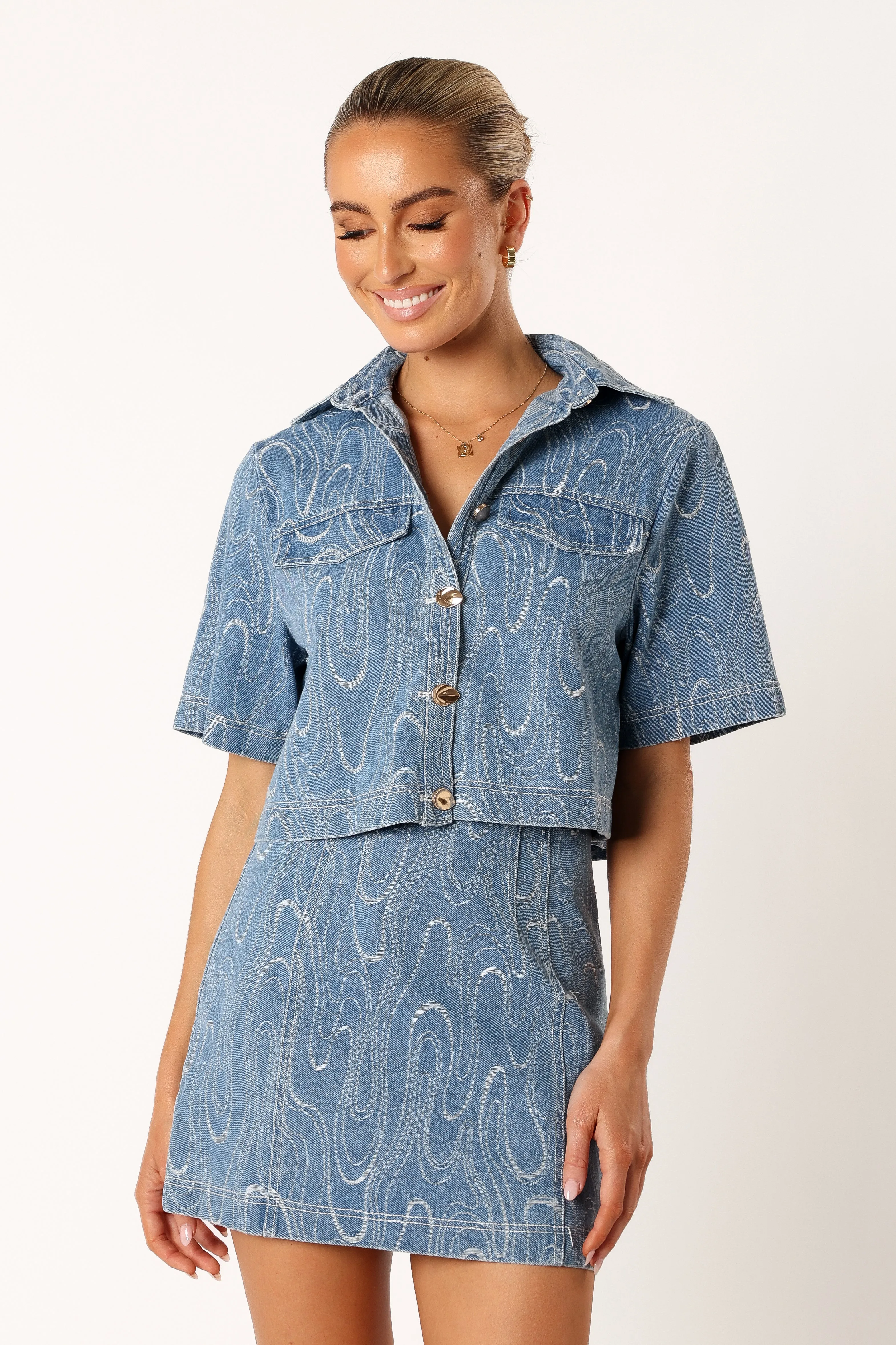 Tammy Two Piece Set - Blue Denim sold by Petal & Pup product image thumbnail 4