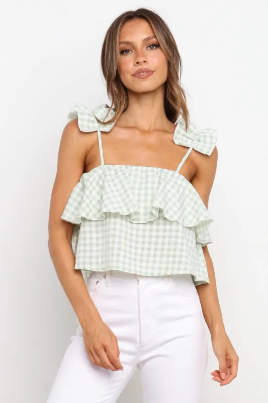 Foley Top - Green sold by Petal & Pup