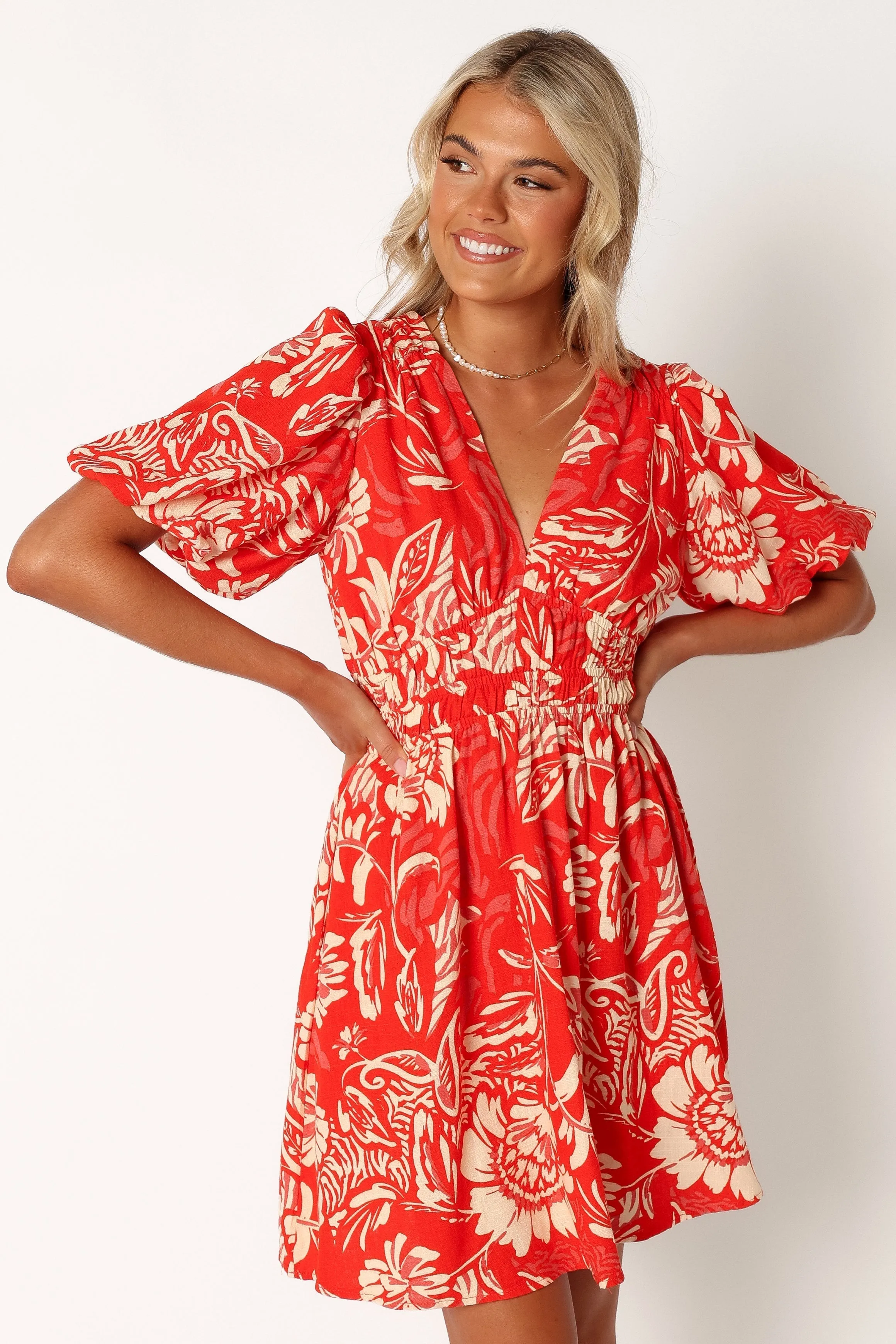 Lochi Mini Dress - Red Floral sold by Petal & Pup product image thumbnail 5