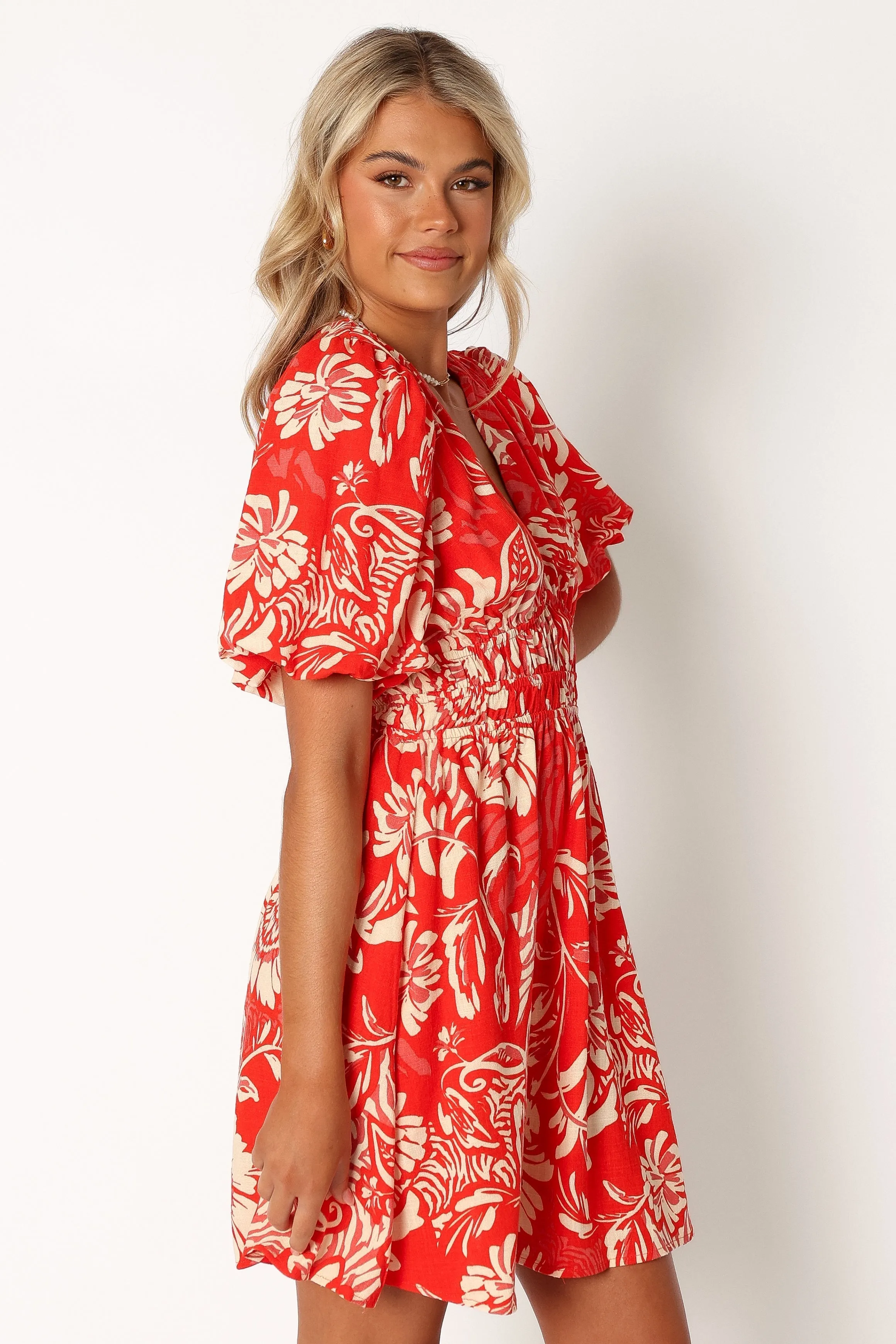 Lochi Mini Dress - Red Floral sold by Petal & Pup product image thumbnail 4