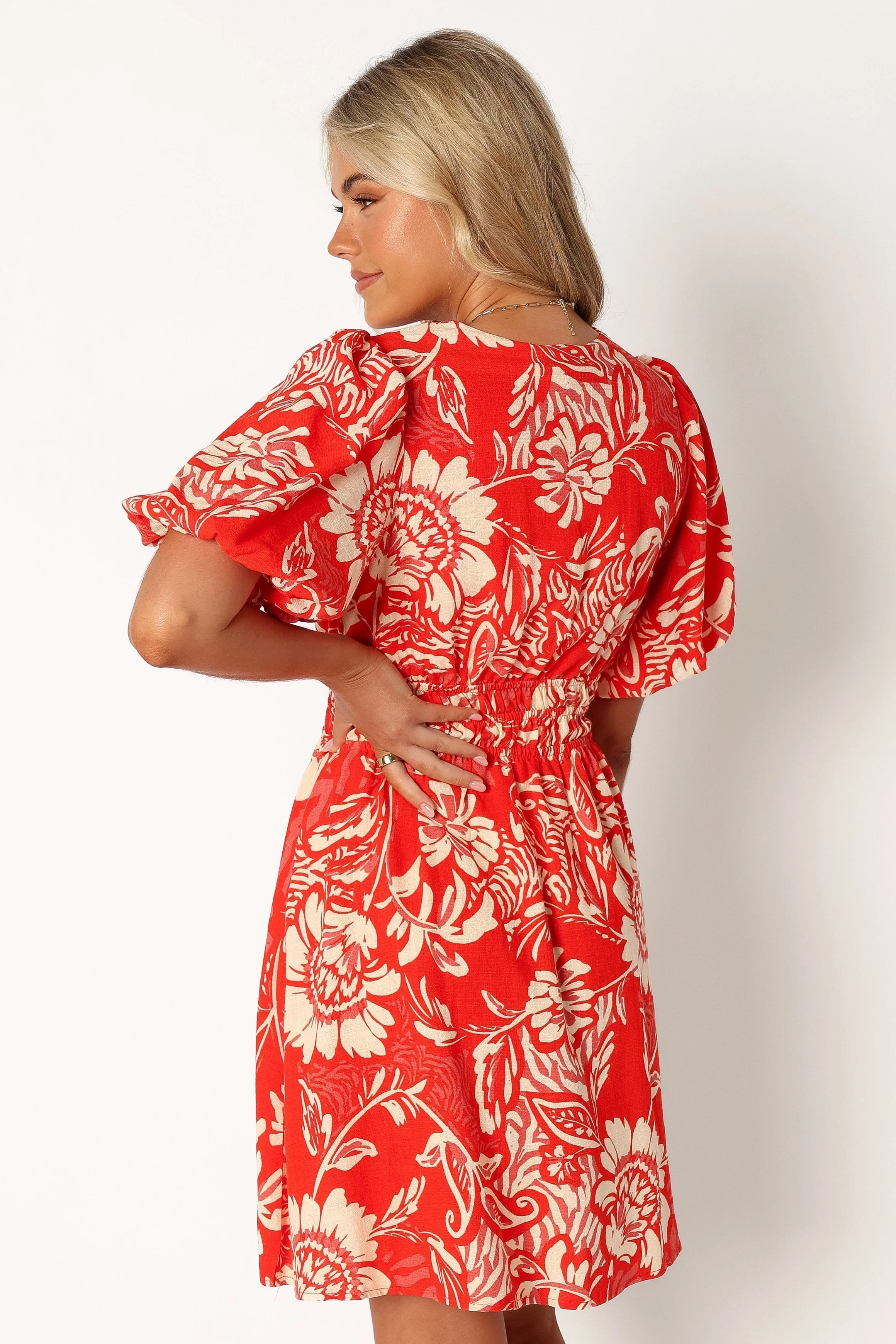 Lochi Mini Dress - Red Floral sold by Petal & Pup product image thumbnail 3