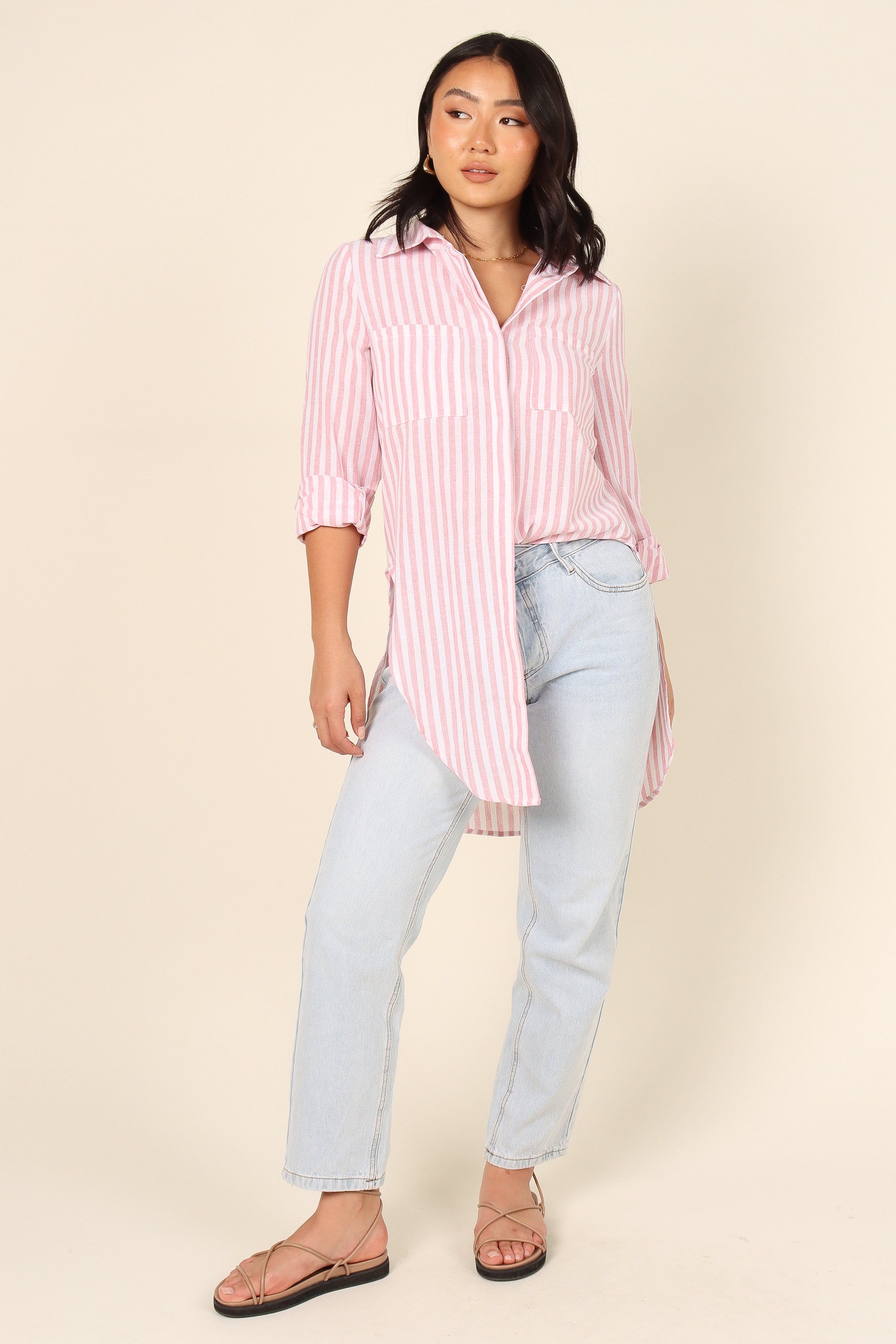 Natalia Shirt - Pink Stripe sold by Petal & Pup product image thumbnail 8