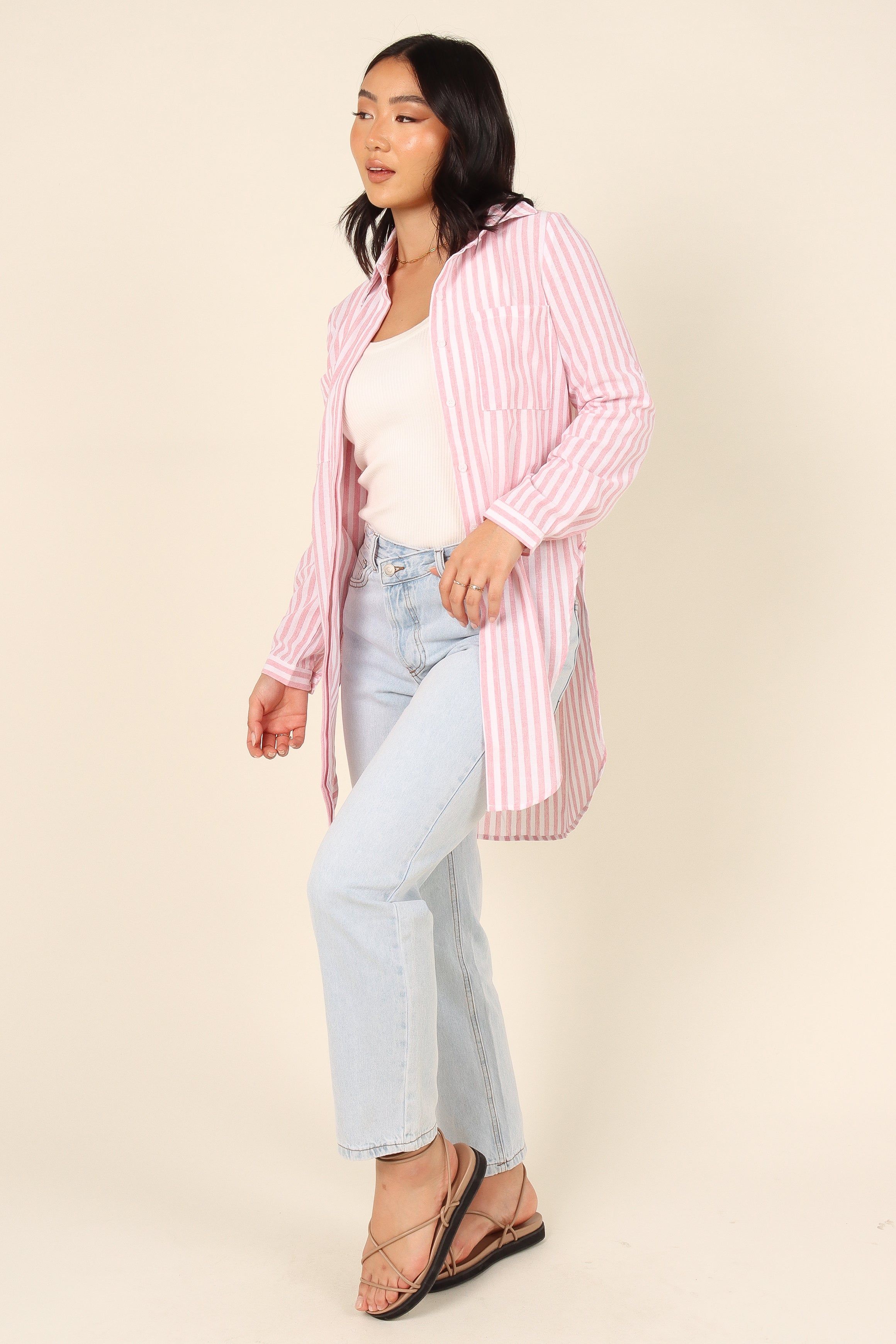 Natalia Shirt - Pink Stripe sold by Petal & Pup product image thumbnail 5