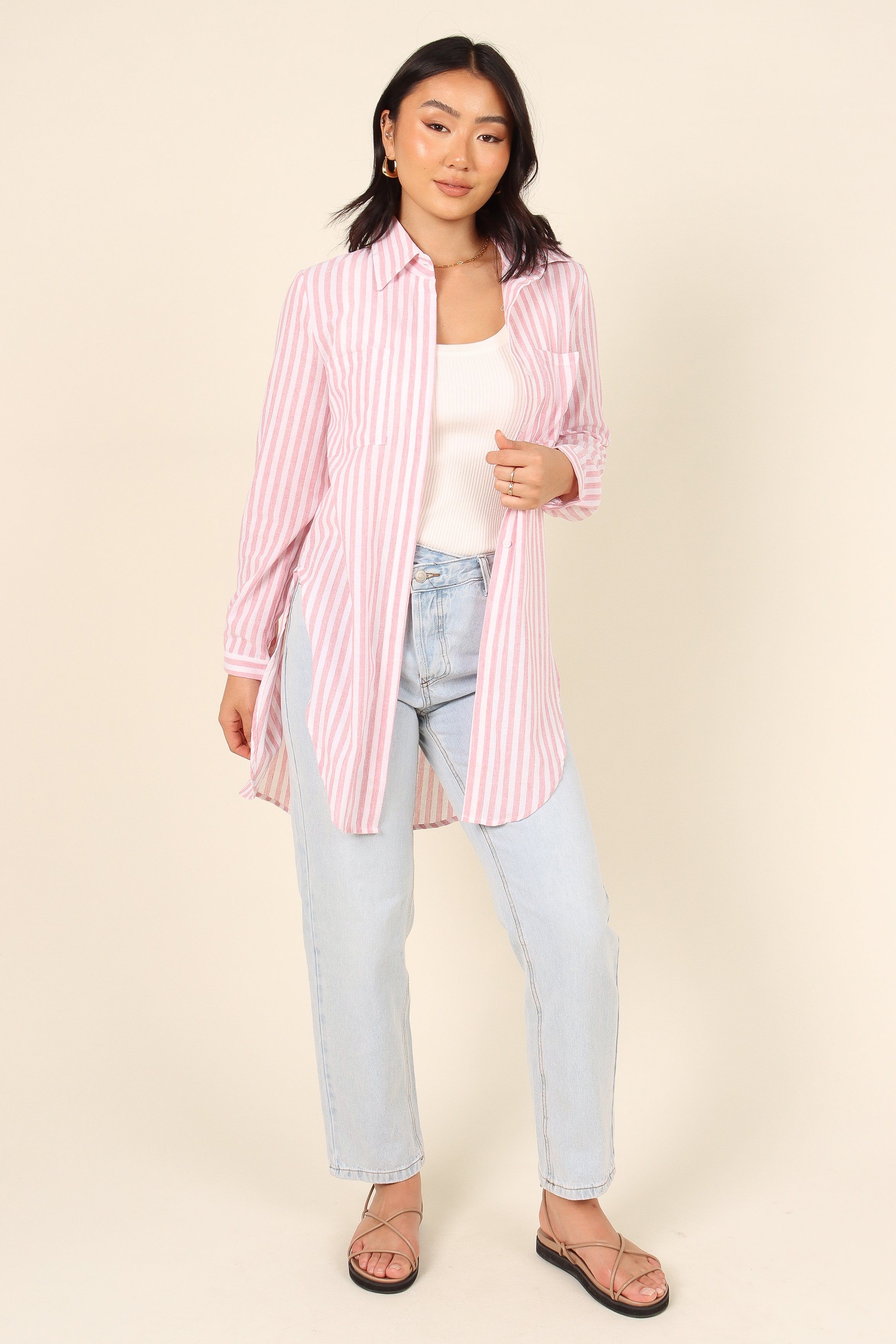 Natalia Shirt - Pink Stripe sold by Petal & Pup product image thumbnail 4