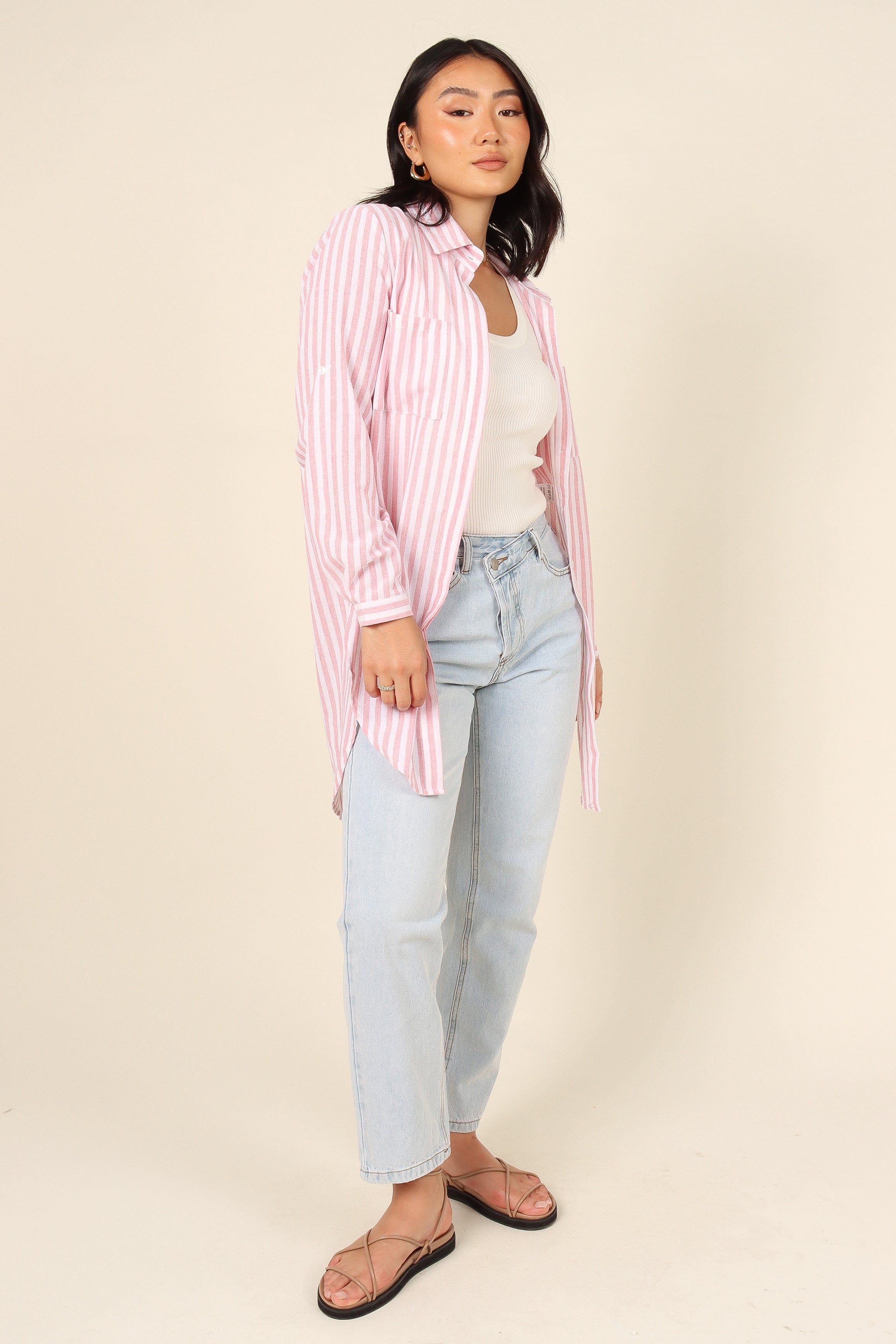 Natalia Shirt - Pink Stripe sold by Petal & Pup product image thumbnail 7