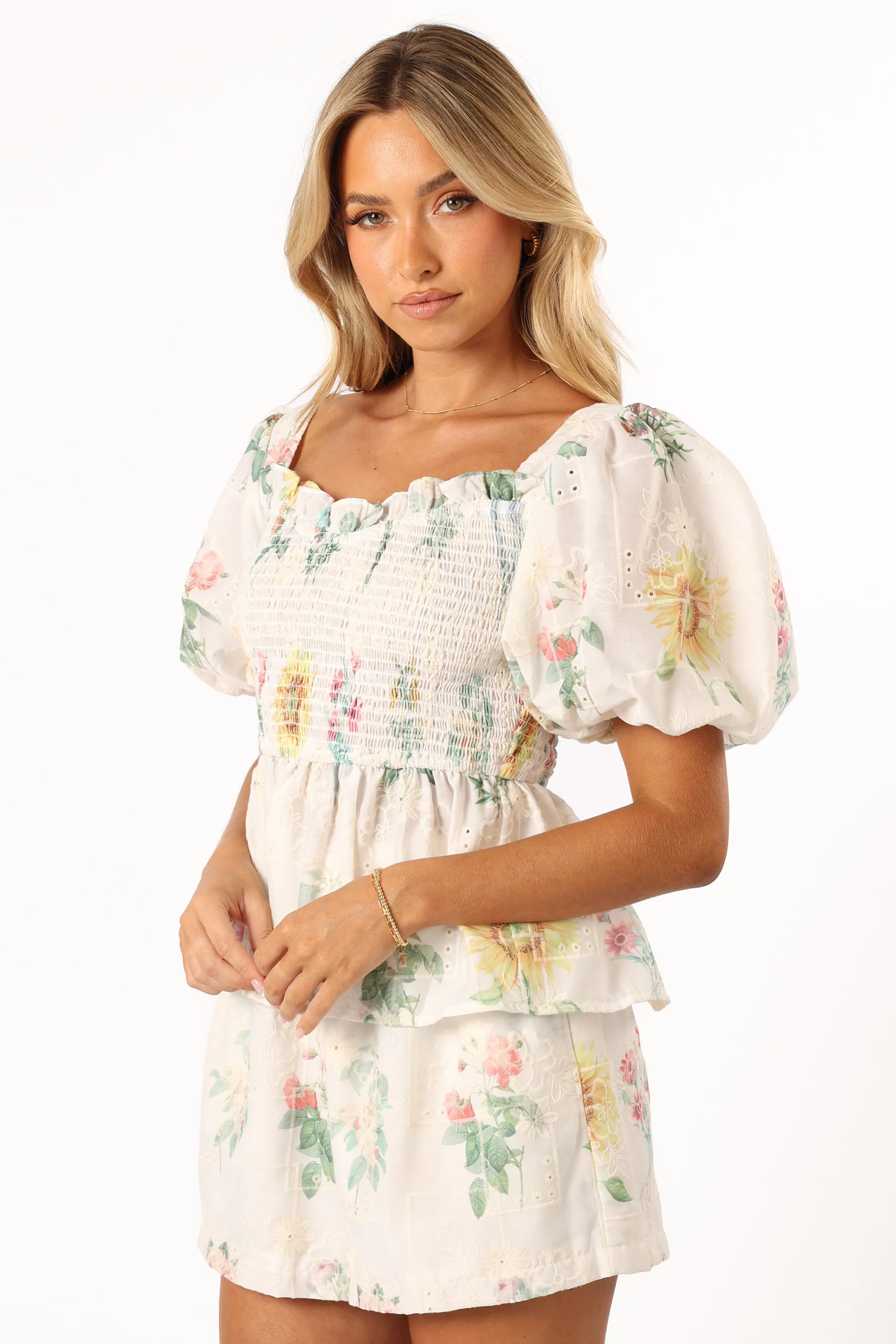 Amalie Top - White Floral sold by Petal & Pup product image thumbnail 3