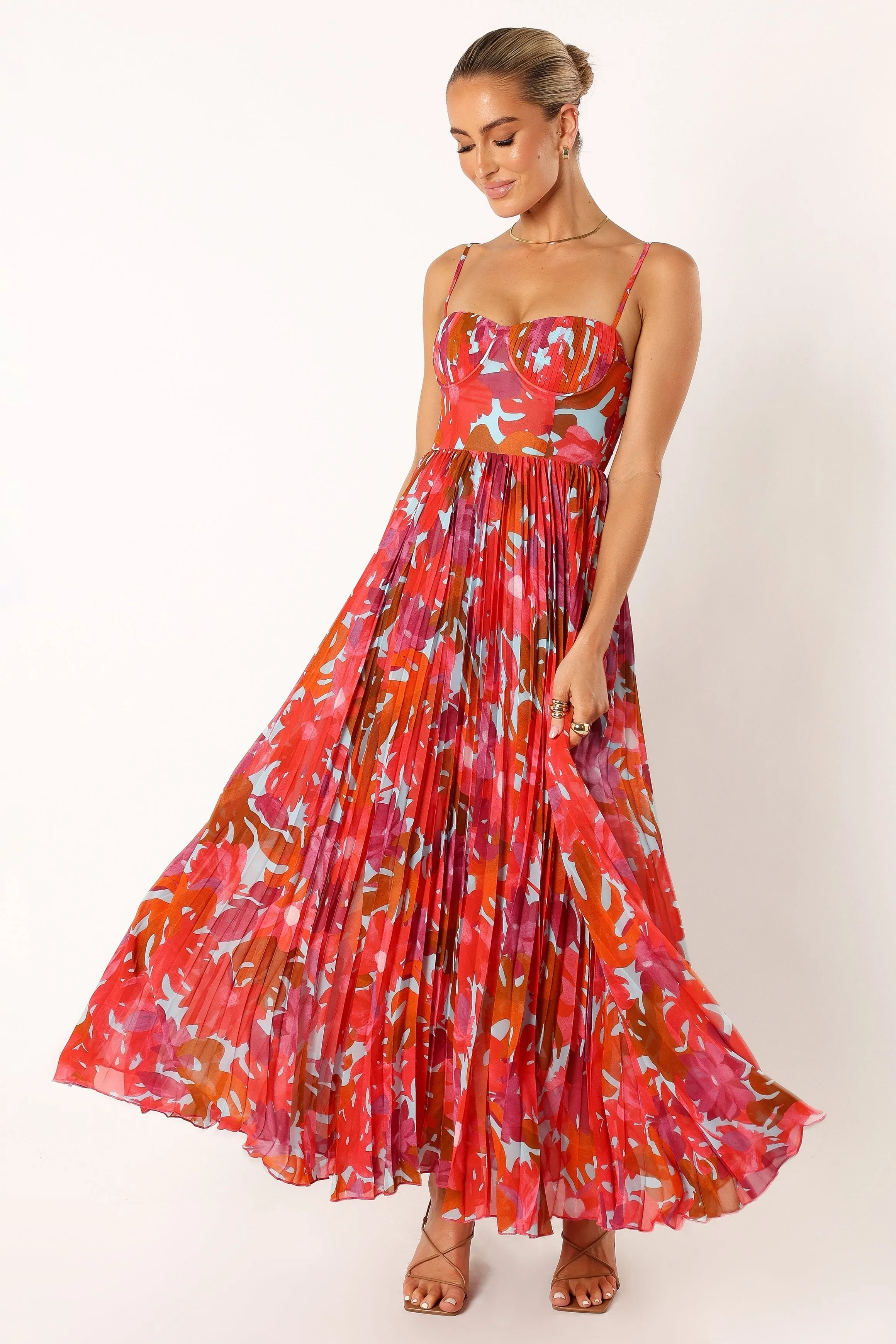 Achanti Pleated Maxi Dress - Pink Azalea sold by Petal & Pup product image thumbnail 4