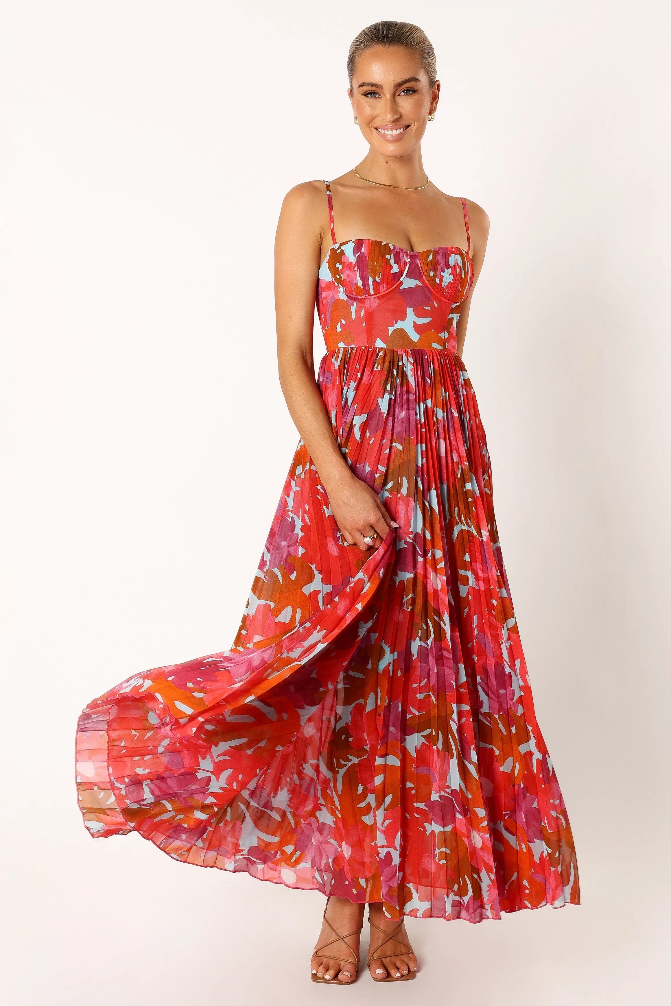Achanti Pleated Maxi Dress - Pink Azalea sold by Petal & Pup product image thumbnail 3