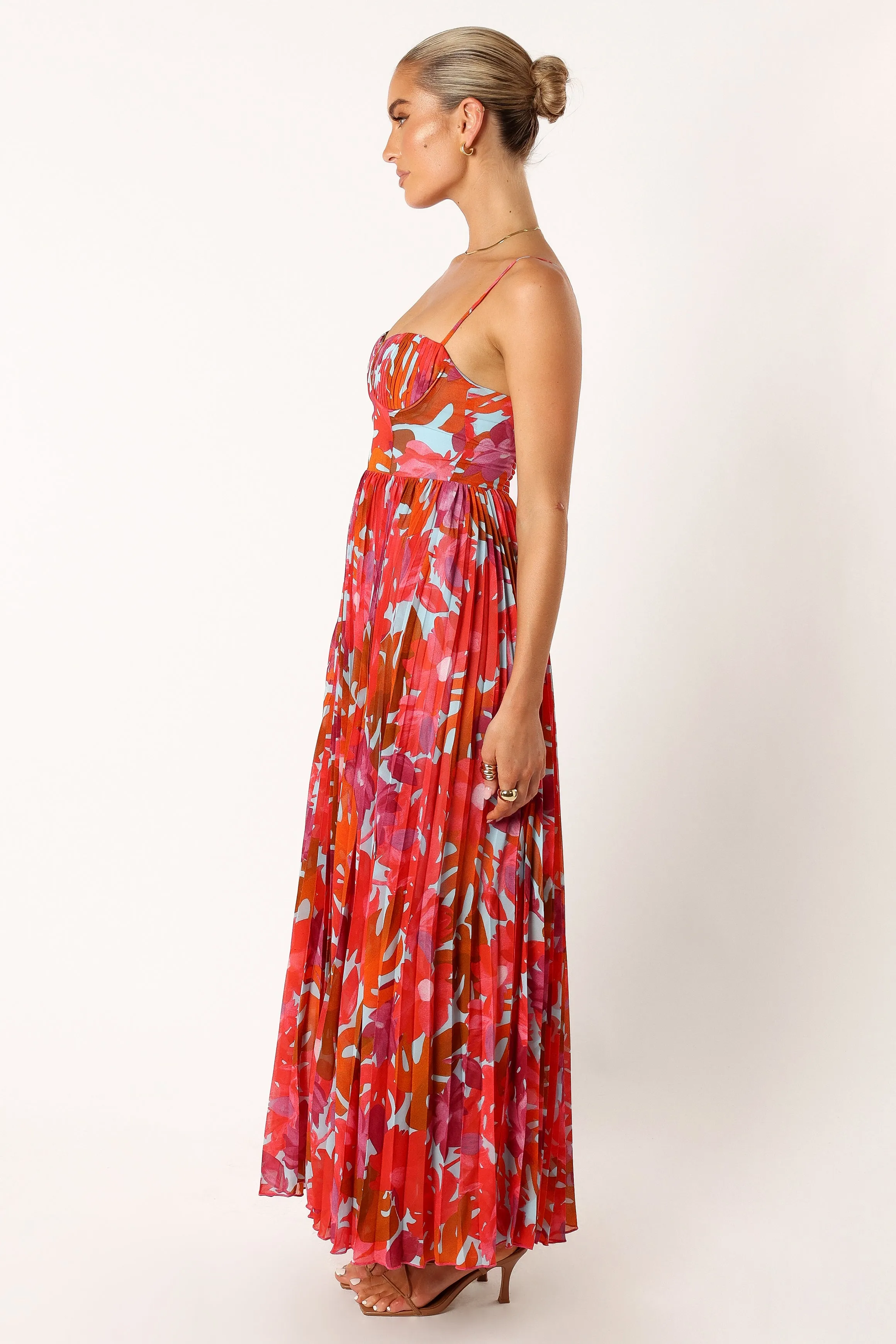 Achanti Pleated Maxi Dress - Pink Azalea sold by Petal & Pup product image thumbnail 5
