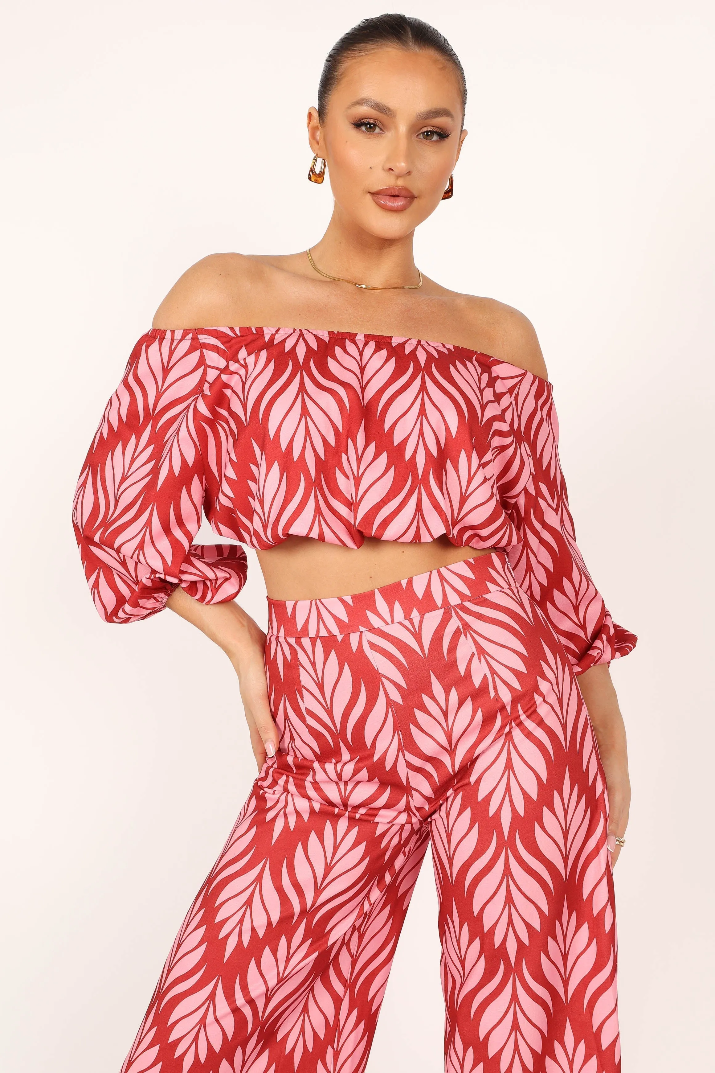 Alexia Off Shoulder Top - Pink sold by Petal & Pup product image thumbnail 3