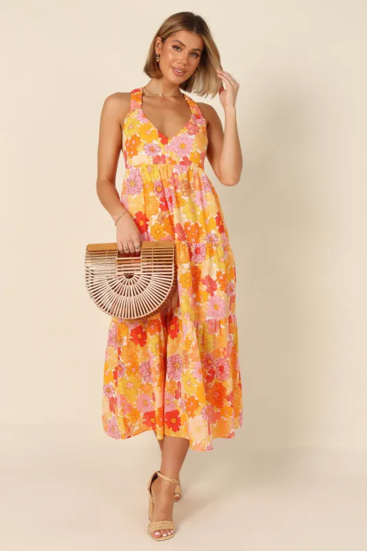 Modest Dress - Orange sold by Petal & Pup